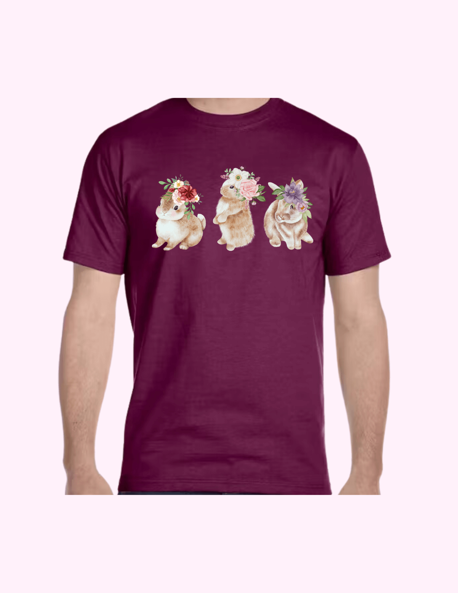 Spring Bunnies - Adult T-Shirt featuring unique artwork, perfect for personal style and expression.