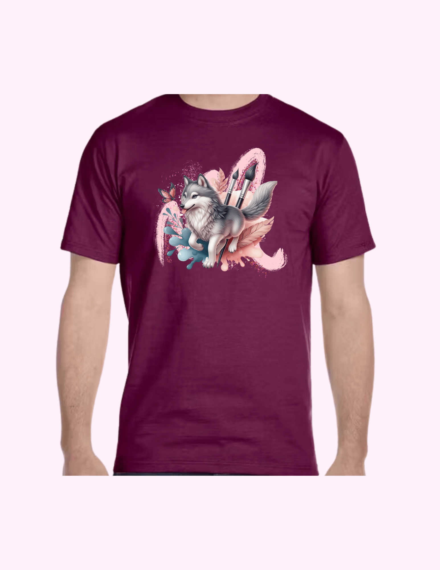 Paint Brush - Adult T-Shirt featuring unique artwork, perfect for personal style and expression.