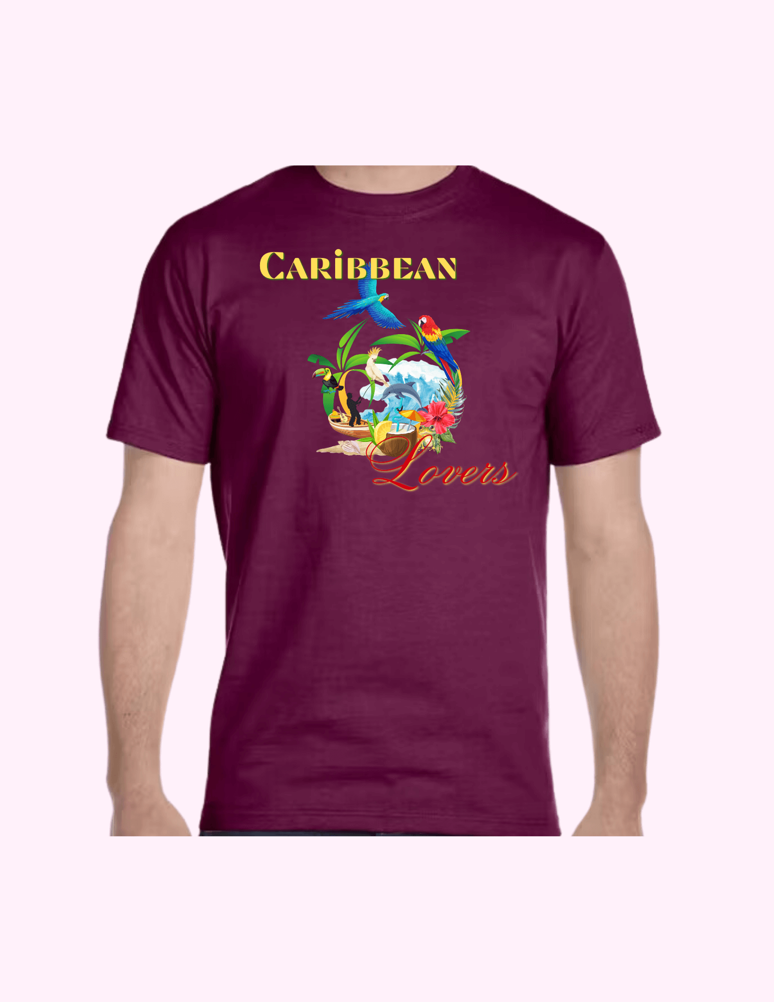 Caribbean Lovers - Adult T-Shirt featuring unique artwork, perfect for personal style and expression.