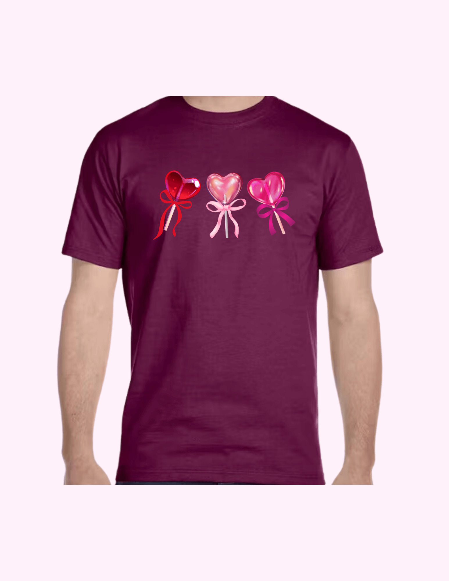 Lollypop Hearts - Adult T-Shirt featuring unique artwork, perfect for personal style and expression.