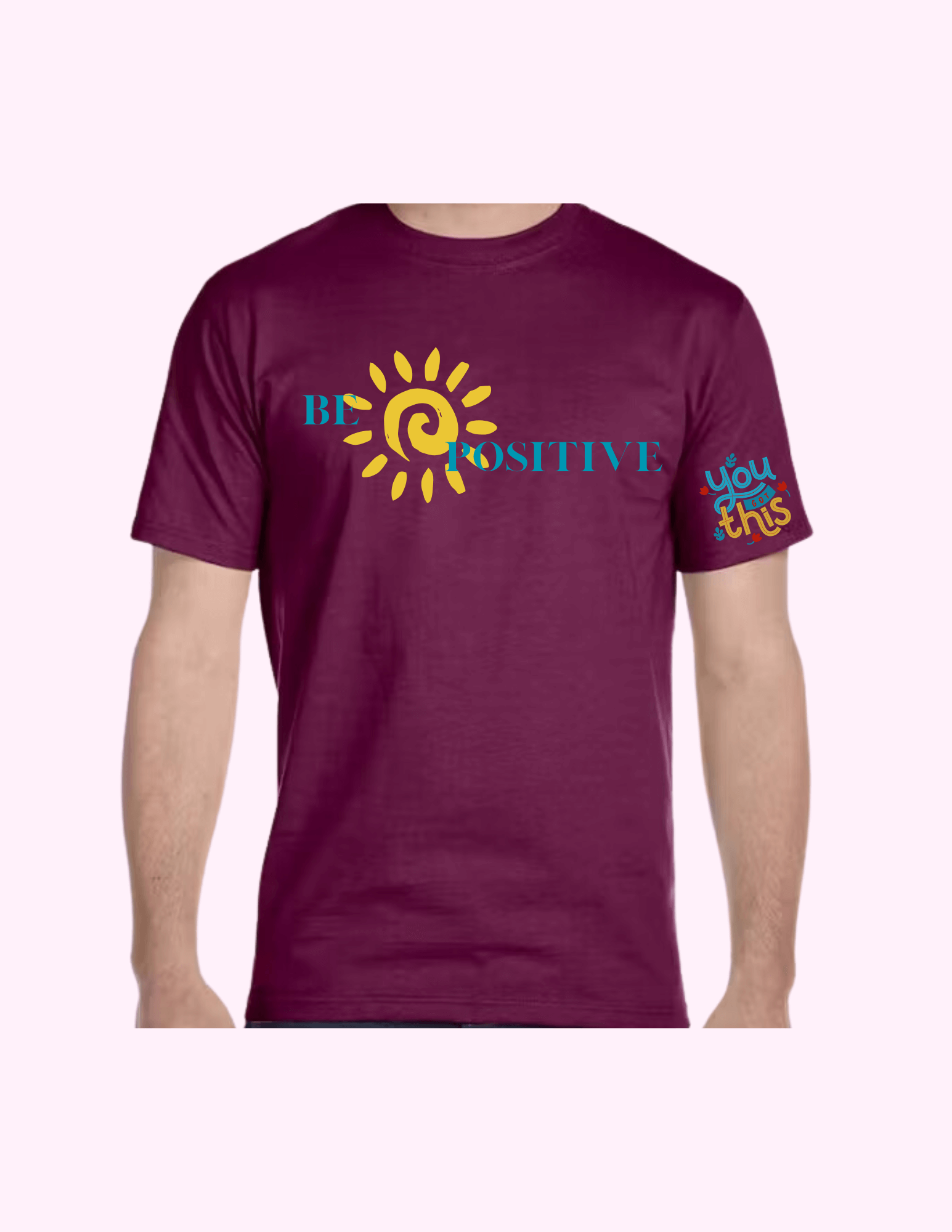 Be Positive - Adult T-Shirt featuring unique artwork, perfect for personal style and expression.