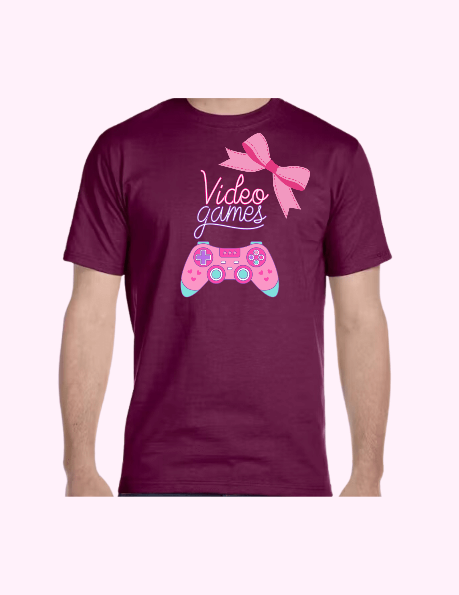 Video Game (Pink) - Adult T-Shirt featuring unique artwork, perfect for personal style and expression.