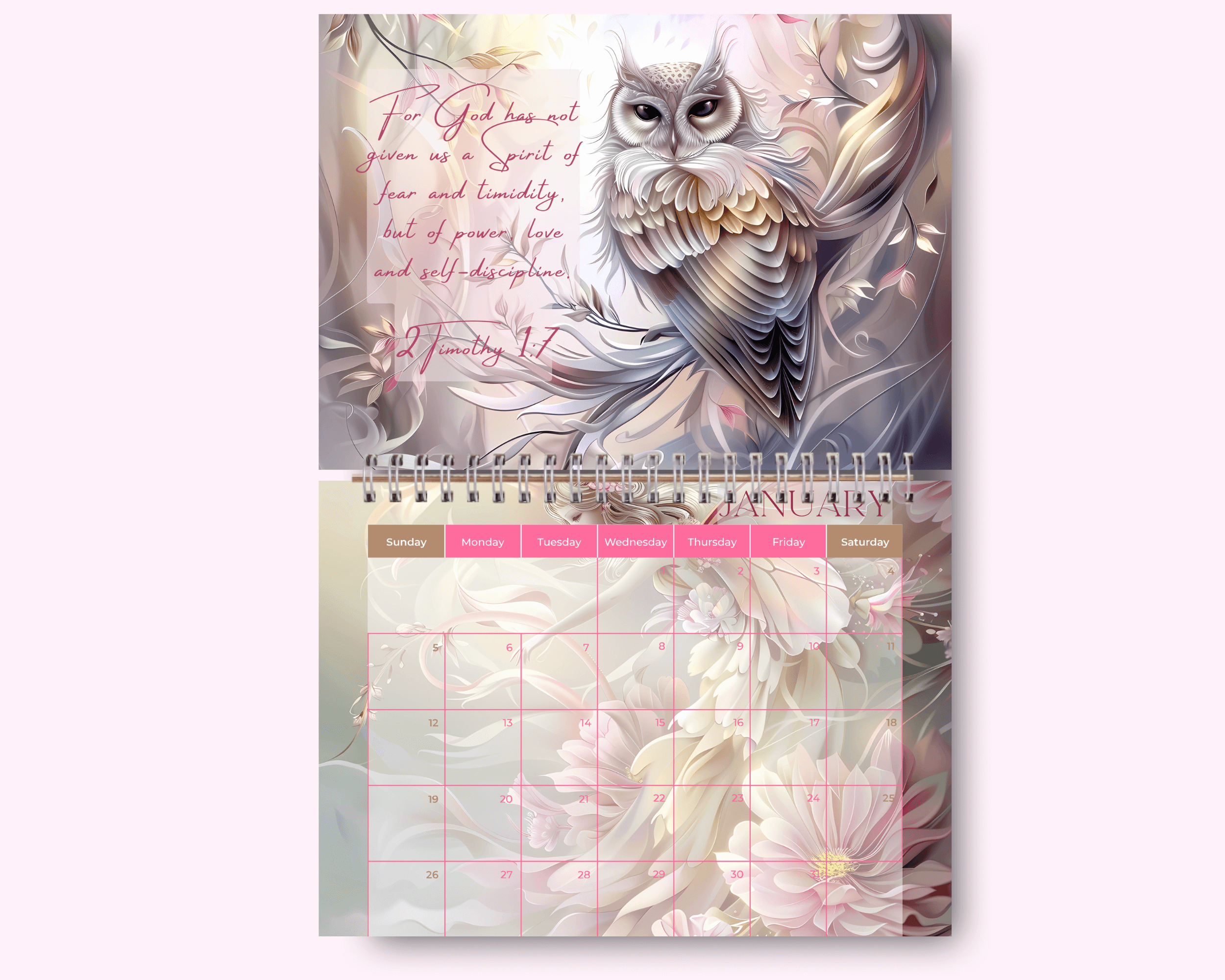 Fairy Forest Calendar featuring unique artwork, perfect for organizing your year with style.