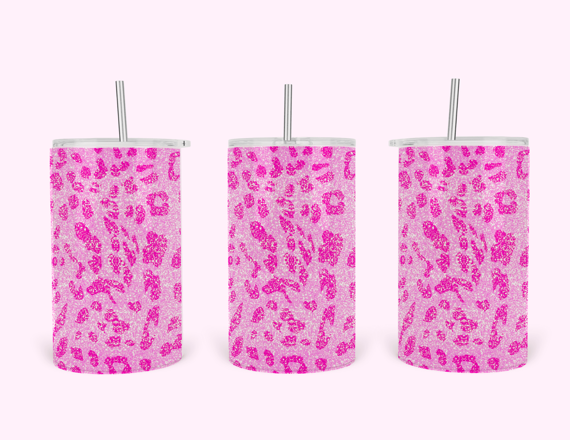 Sparkle Leopard - 12oz Tumbler featuring unique artwork, perfect for personal style and expression.