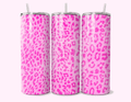 Sparkle Leopard - 20oz Tumbler Double-walled stainless steel, designed for insulation to keep drinks hot or cold for longer periods.