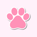 Pink Cat Paw - Sticker Vinyl featuring unique artwork, perfect for personal style and expression.