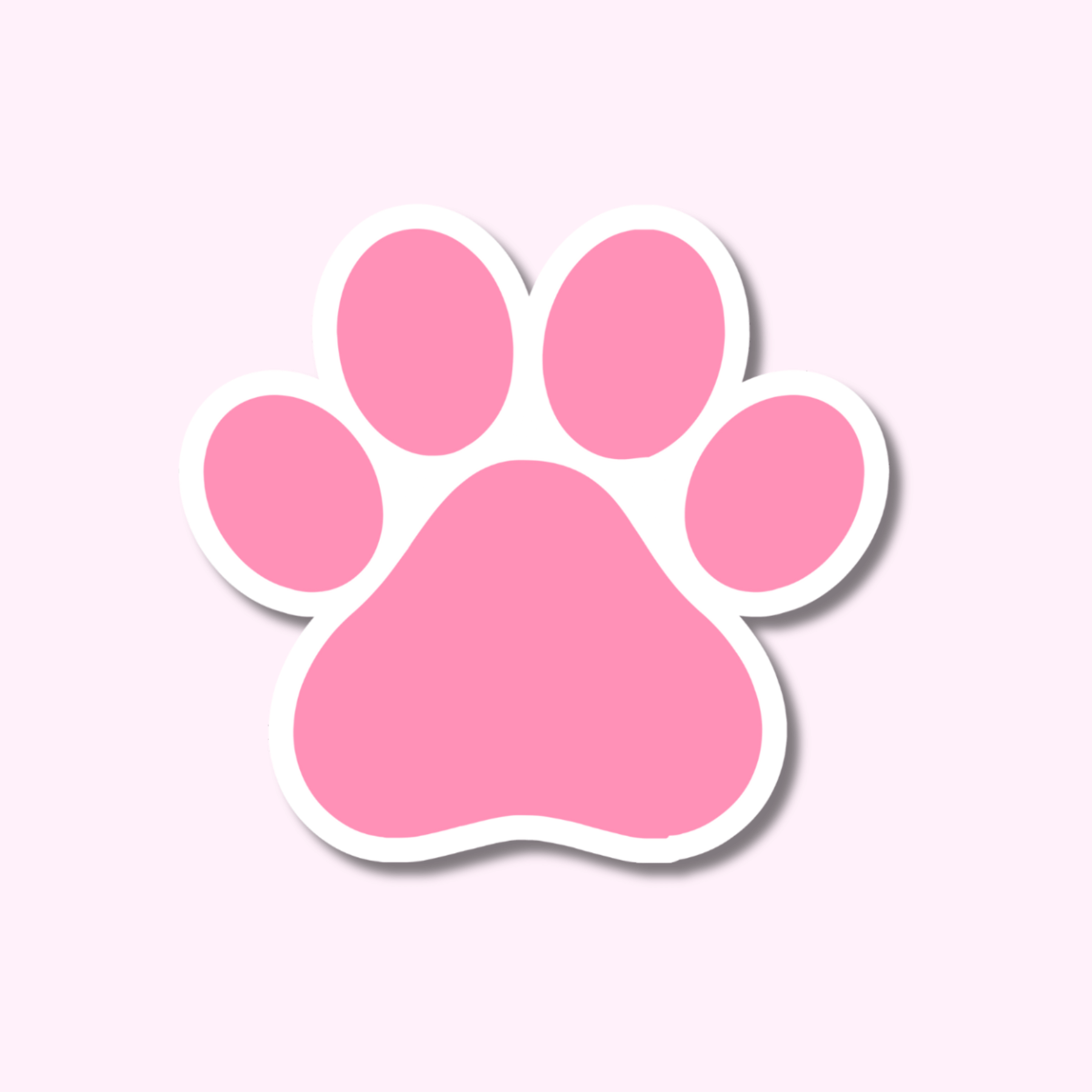 Pink Cat Paw - Sticker Vinyl featuring unique artwork, perfect for personal style and expression.