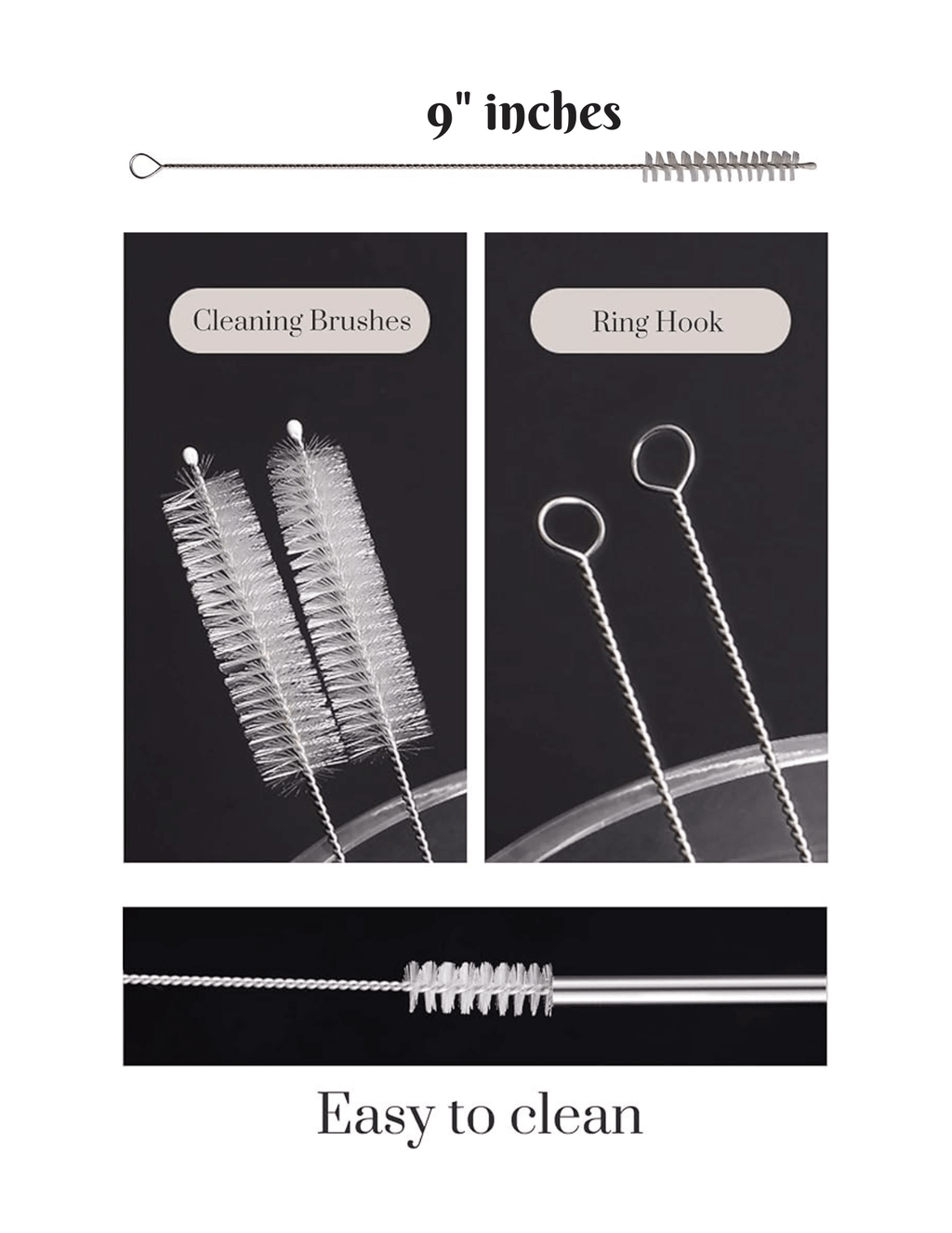 Drinking Straw Cleaning Brush perfect for your preferred drink. Drink with style on any occasion.