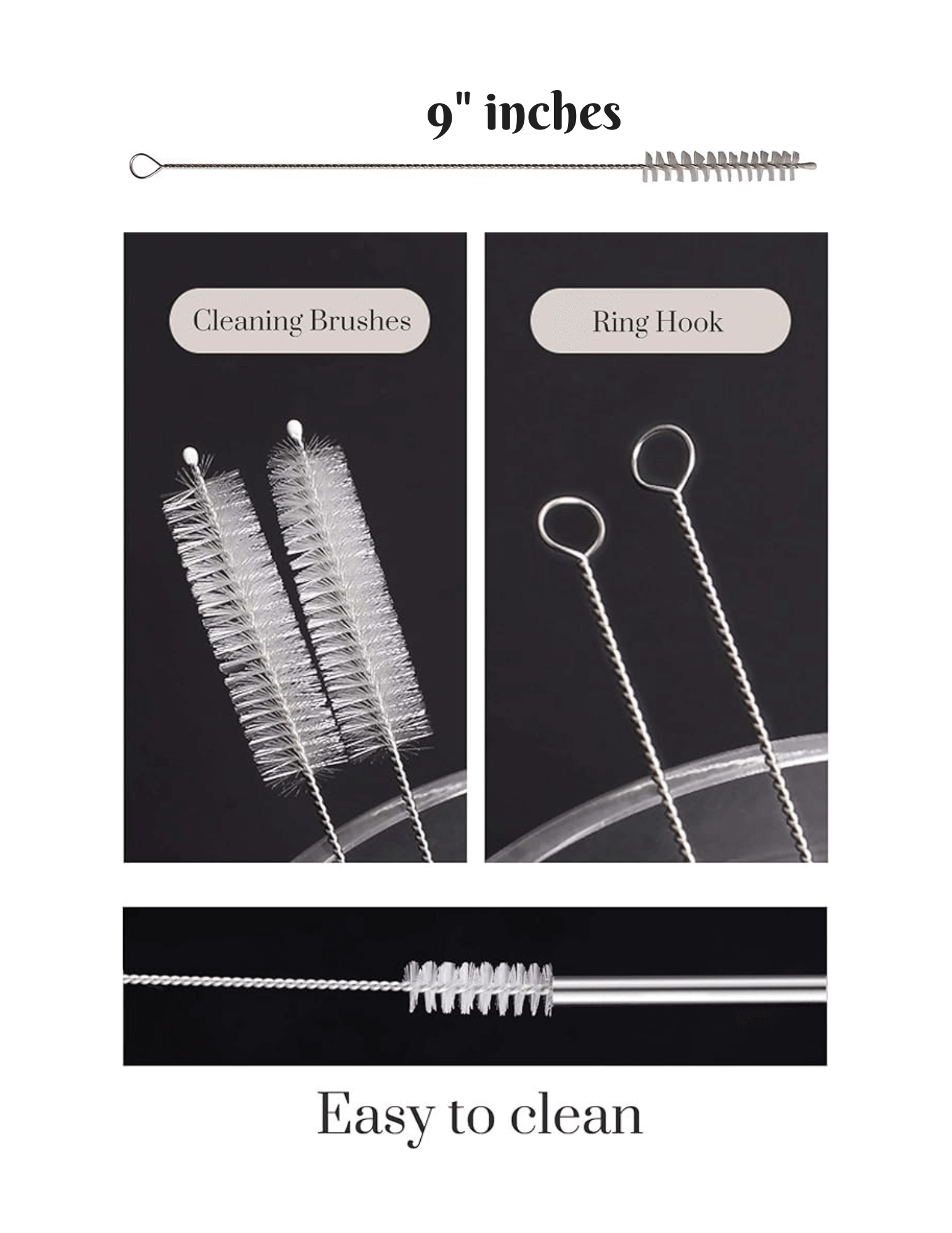 Drinking Straw Cleaning Brush perfect for your preferred drink. Drink with style on any occasion.