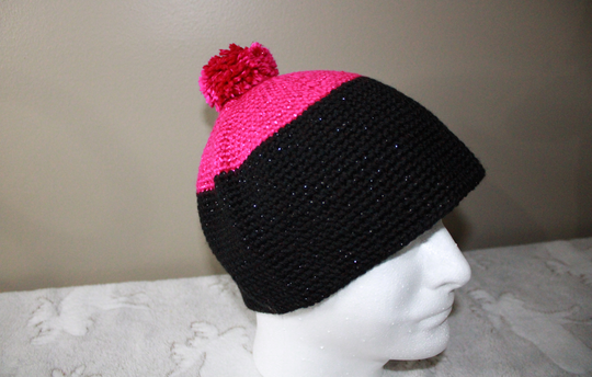 Black And Fuchsia Cute Hat For Adult