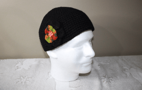 Black Cute Hat For Adult featuring unique artwork, perfect for personal style and expression.