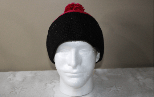 Black And Fuchsia Cute Hat For Adult featuring unique artwork, perfect for personal style and expression.