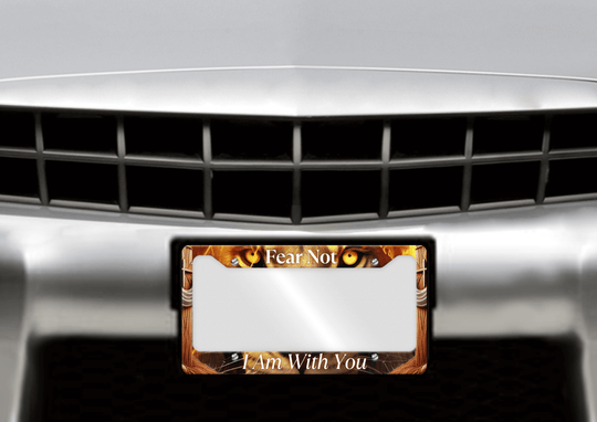 Fear Not - License Plate Frame made of premium materials, featuring a sleek design and amazing artwork to express your style.
