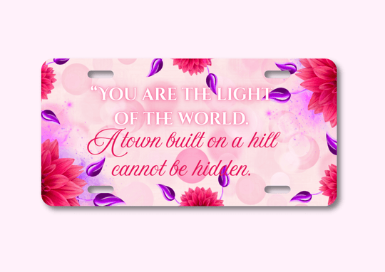 License Plate - The Light Of The World