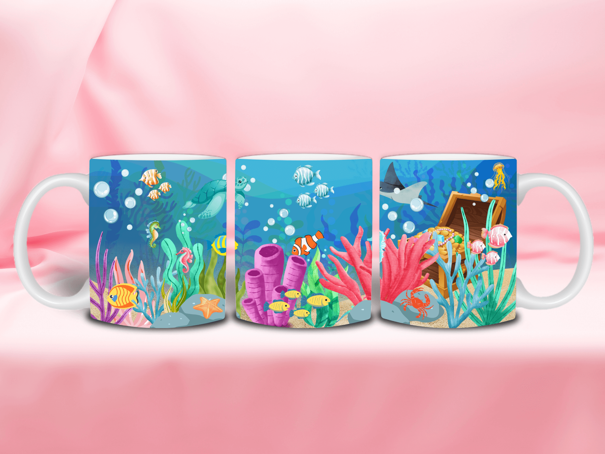 Underwater - Ceramic Mugs featuring unique artwork, perfect for personal style and expression.