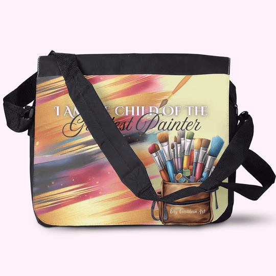 Greatest Painter - Crossbody Large Bag made of premium materials, featuring a sleek design and adjustable strap for comfort and style.