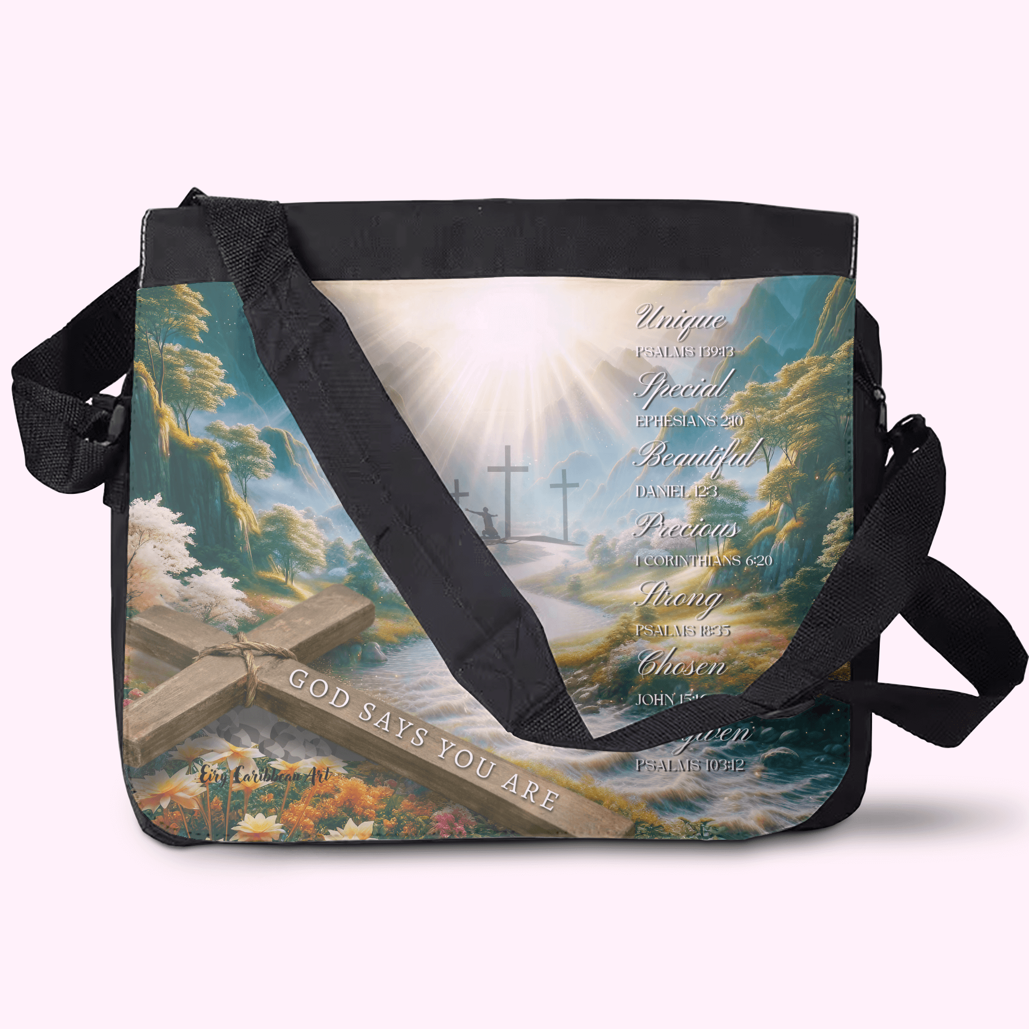 God Says You Are - Crossbody Large Bag made of premium materials, featuring a sleek design and adjustable strap for comfort and style.