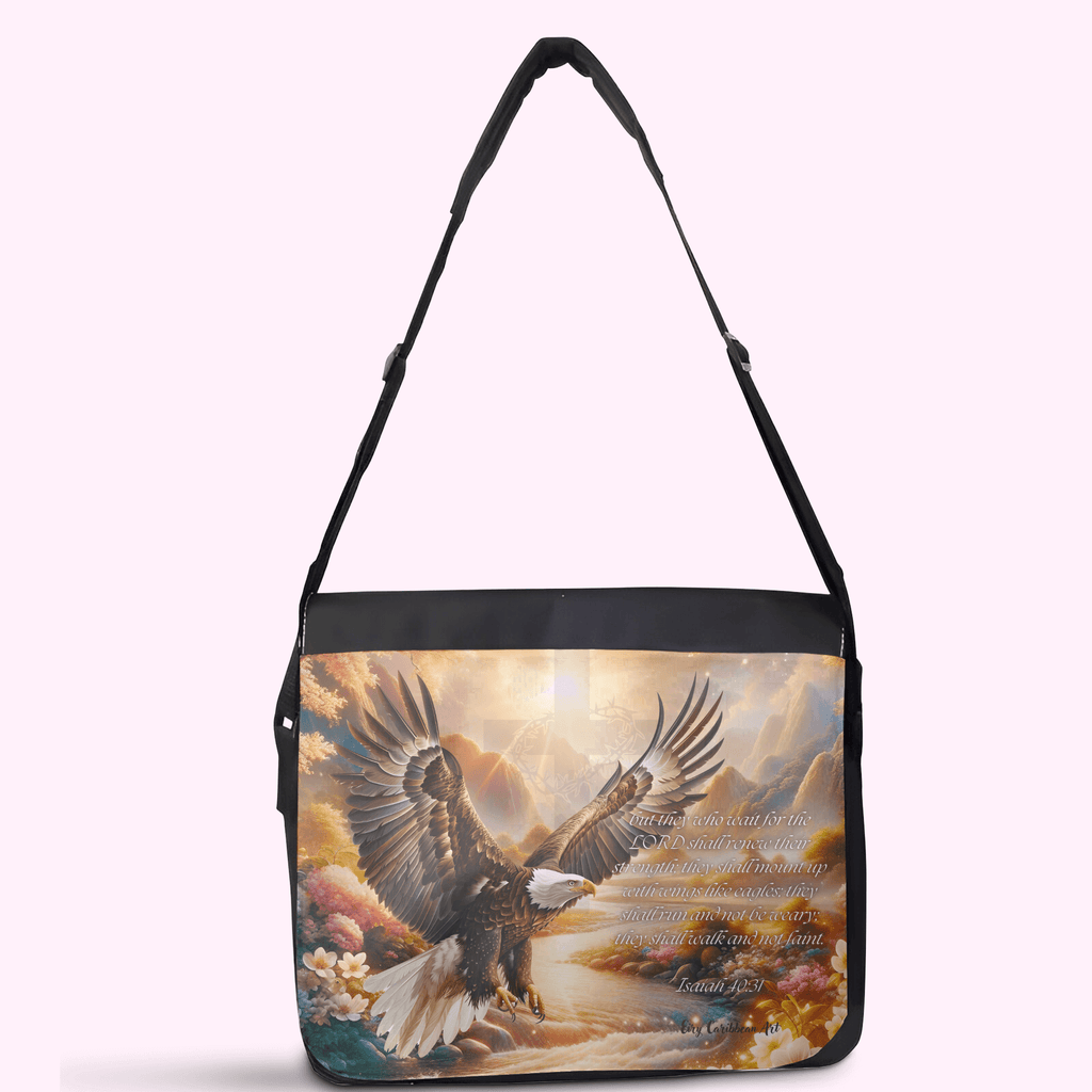 Eagle Isaiah 40:31 - Crossbody Large Bag made of premium materials, featuring a sleek design and adjustable strap for comfort and style.