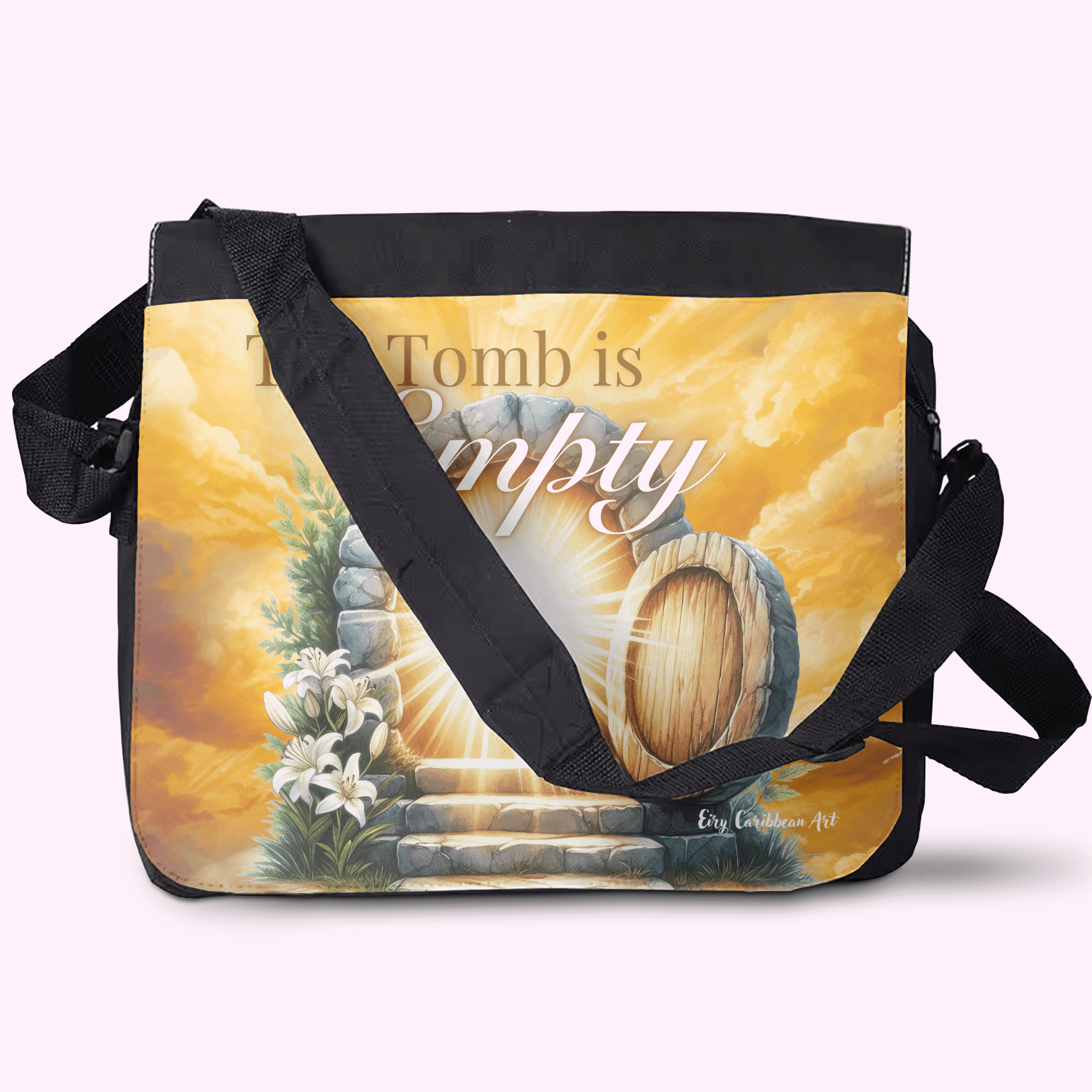 The Tomb Is Empty - Crossbody Large Bag made of premium materials, featuring a sleek design and adjustable strap for comfort and style.