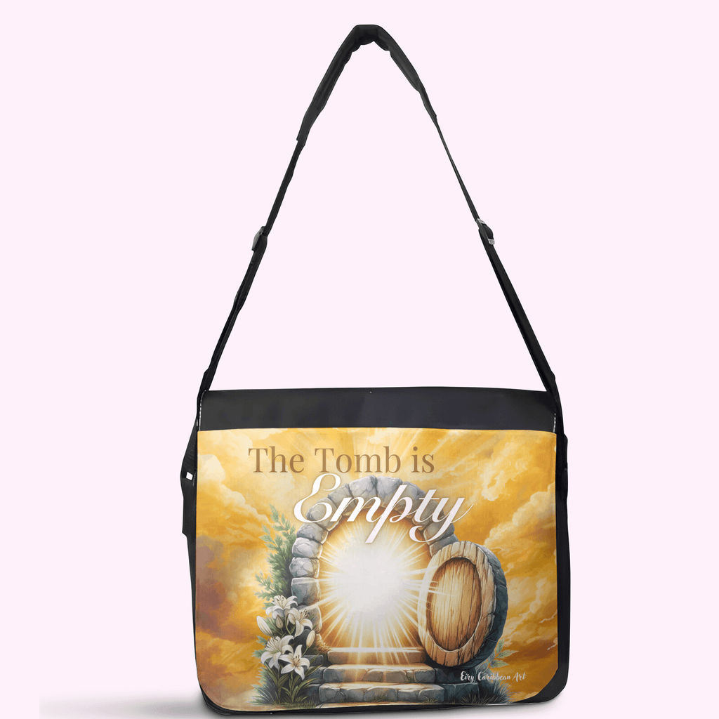 The Tomb Is Empty - Crossbody Large Bag made of premium materials, featuring a sleek design and adjustable strap for comfort and style.