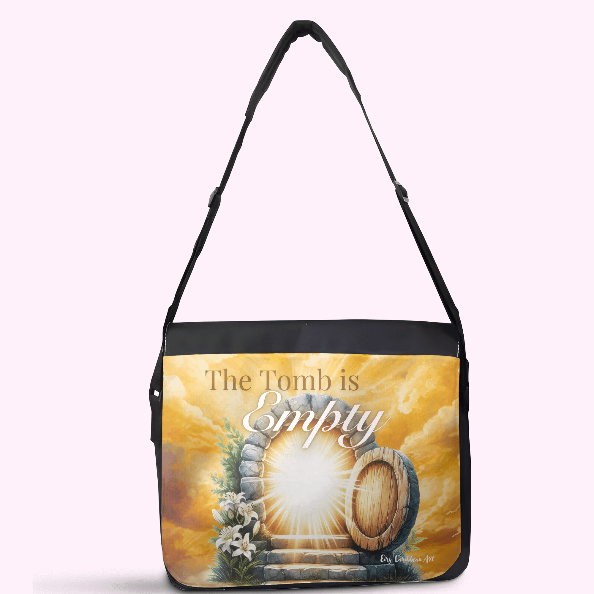 The Tomb Is Empty - Crossbody Large Bag made of premium materials, featuring a sleek design and adjustable strap for comfort and style.