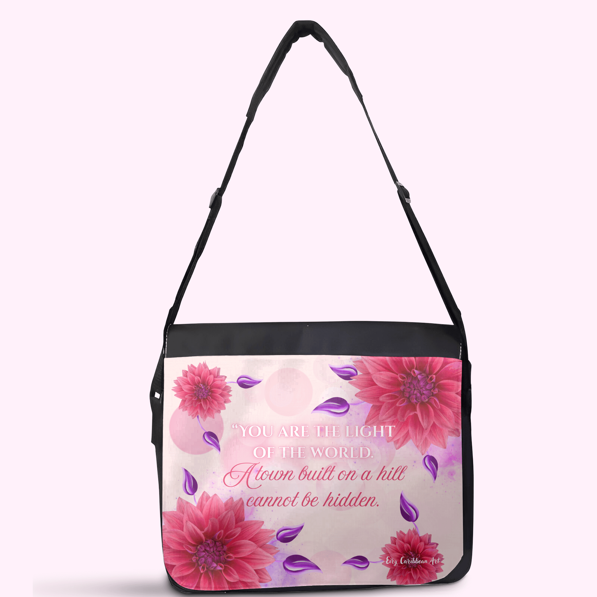 The Light Of The World - Crossbody Large Bag made of premium materials, featuring a sleek design and adjustable strap for comfort and style.