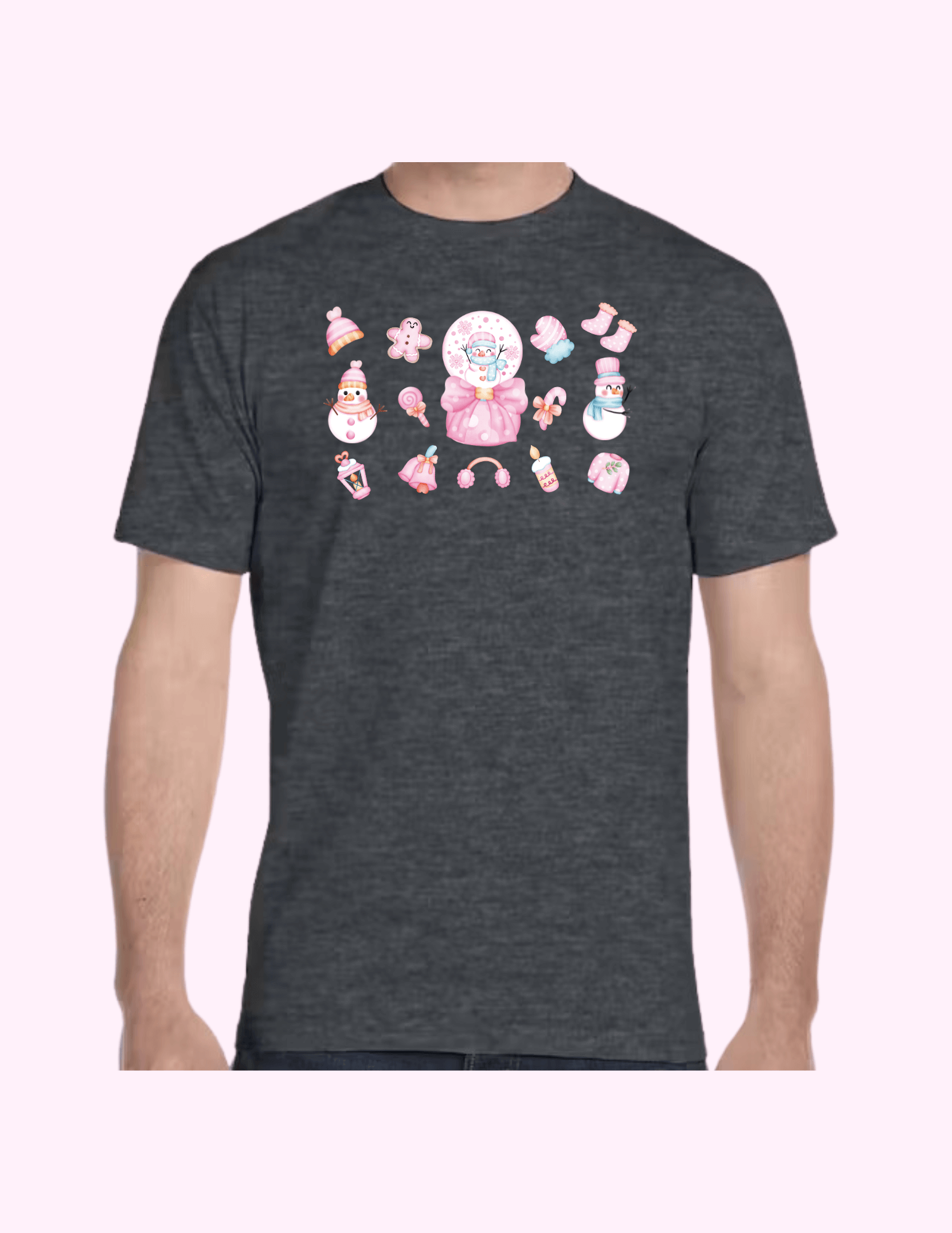 Pink Snow - Adult T-Shirt featuring unique artwork, perfect for personal style and expression.