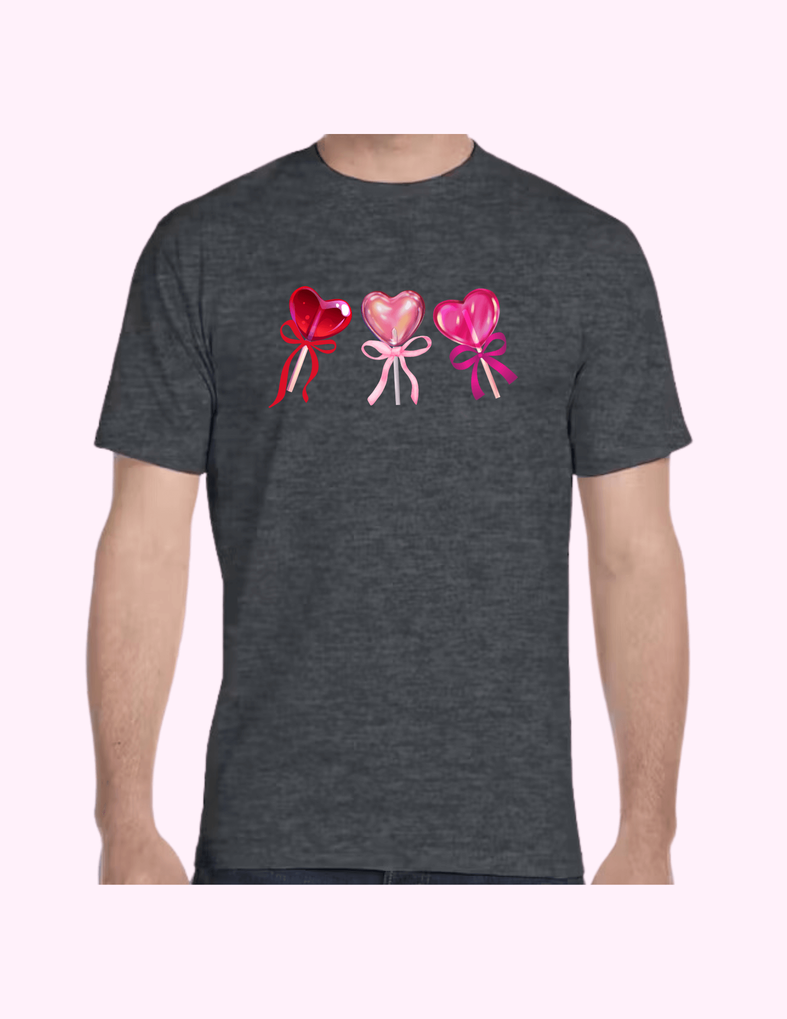 Lollypop Hearts - Adult T-Shirt featuring unique artwork, perfect for personal style and expression.