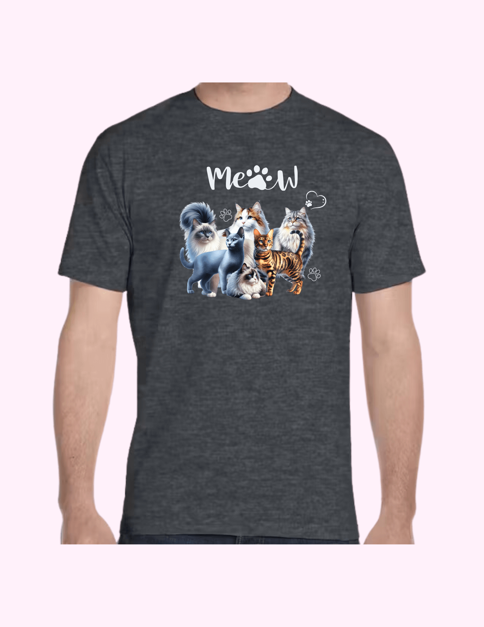 Cats - Adult T-Shirt featuring unique artwork, perfect for personal style and expression.