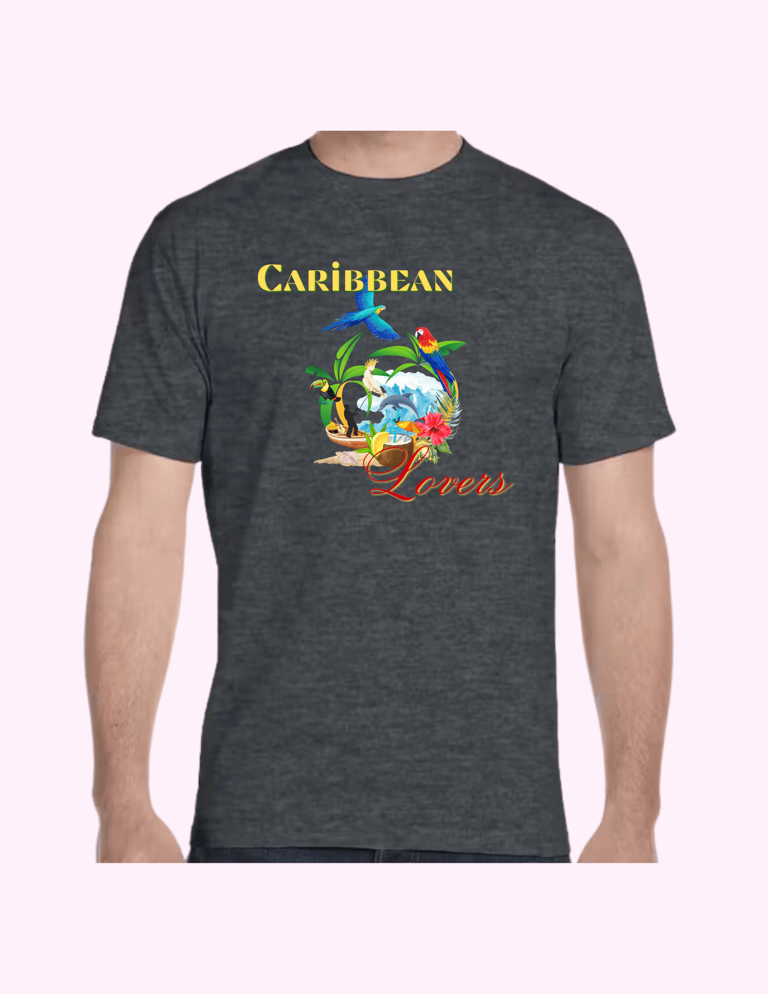 Caribbean Lovers - Adult T-Shirt featuring unique artwork, perfect for personal style and expression.