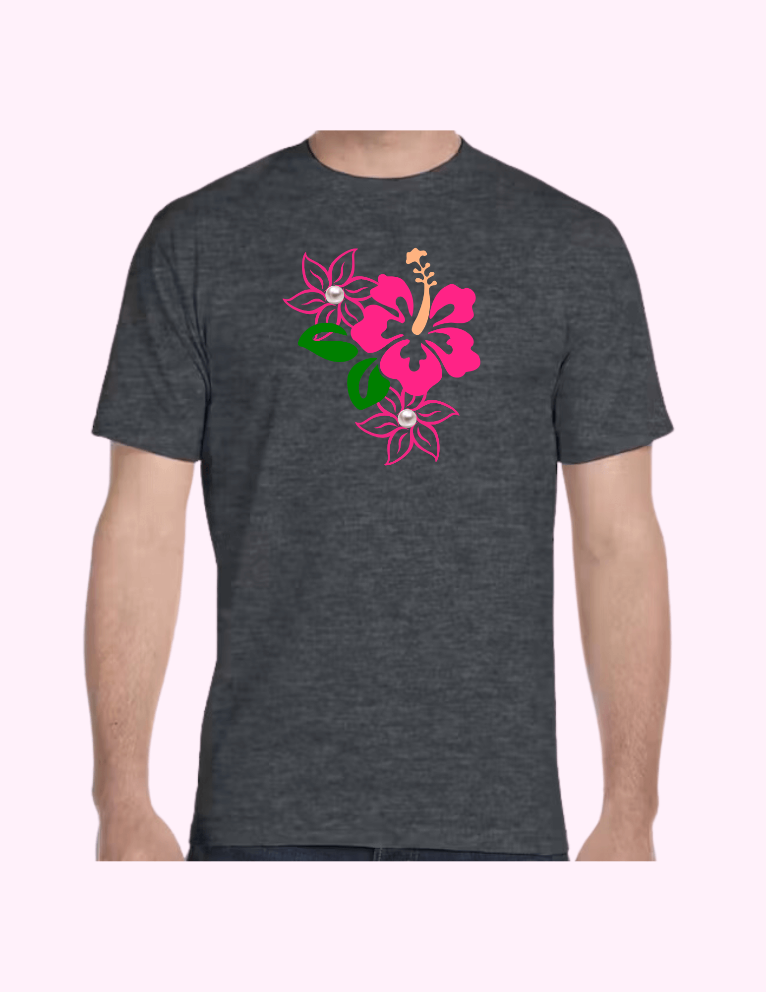 Caribbean Flower - Adult T-Shirt featuring unique artwork, perfect for personal style and expression.
