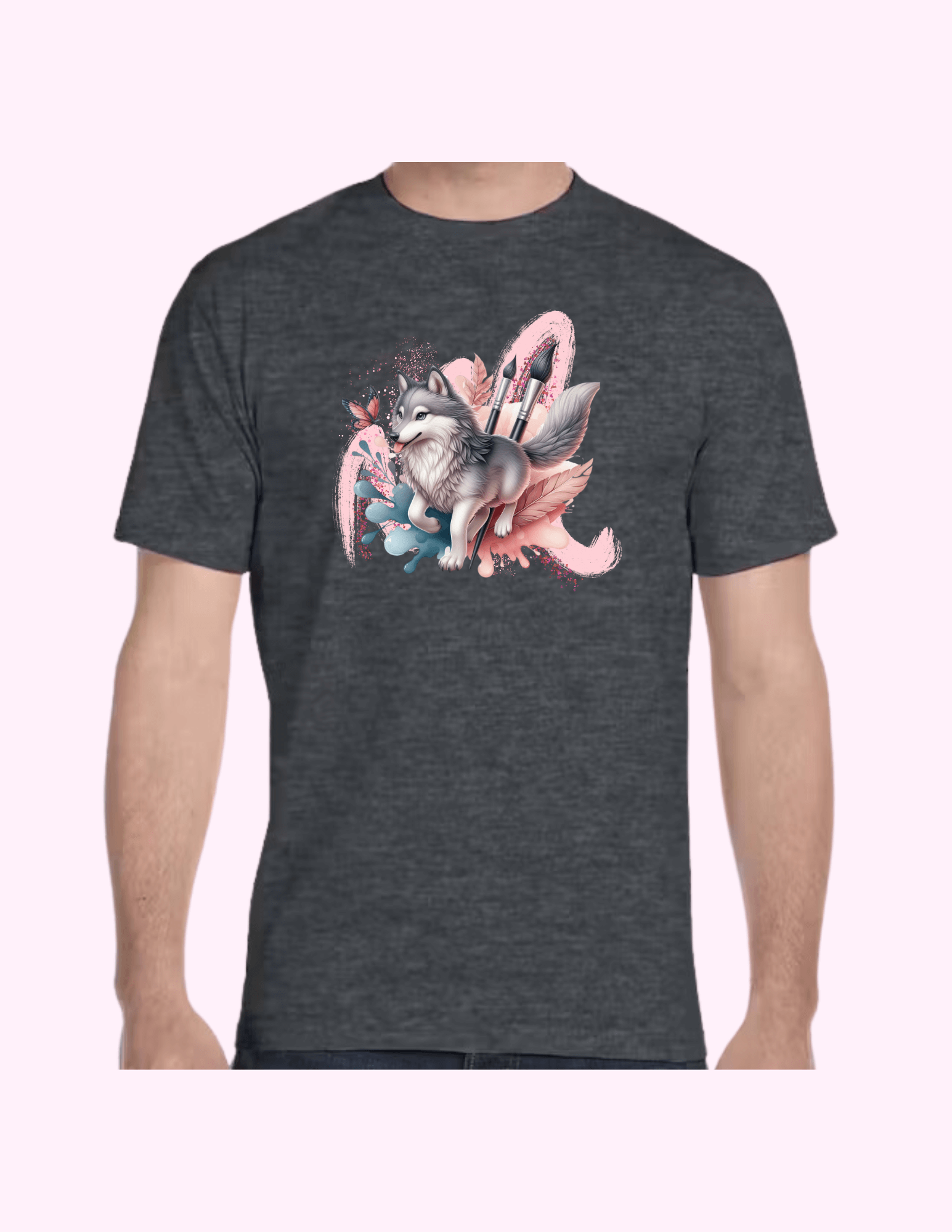 Paint Brush - Adult T-Shirt featuring unique artwork, perfect for personal style and expression.