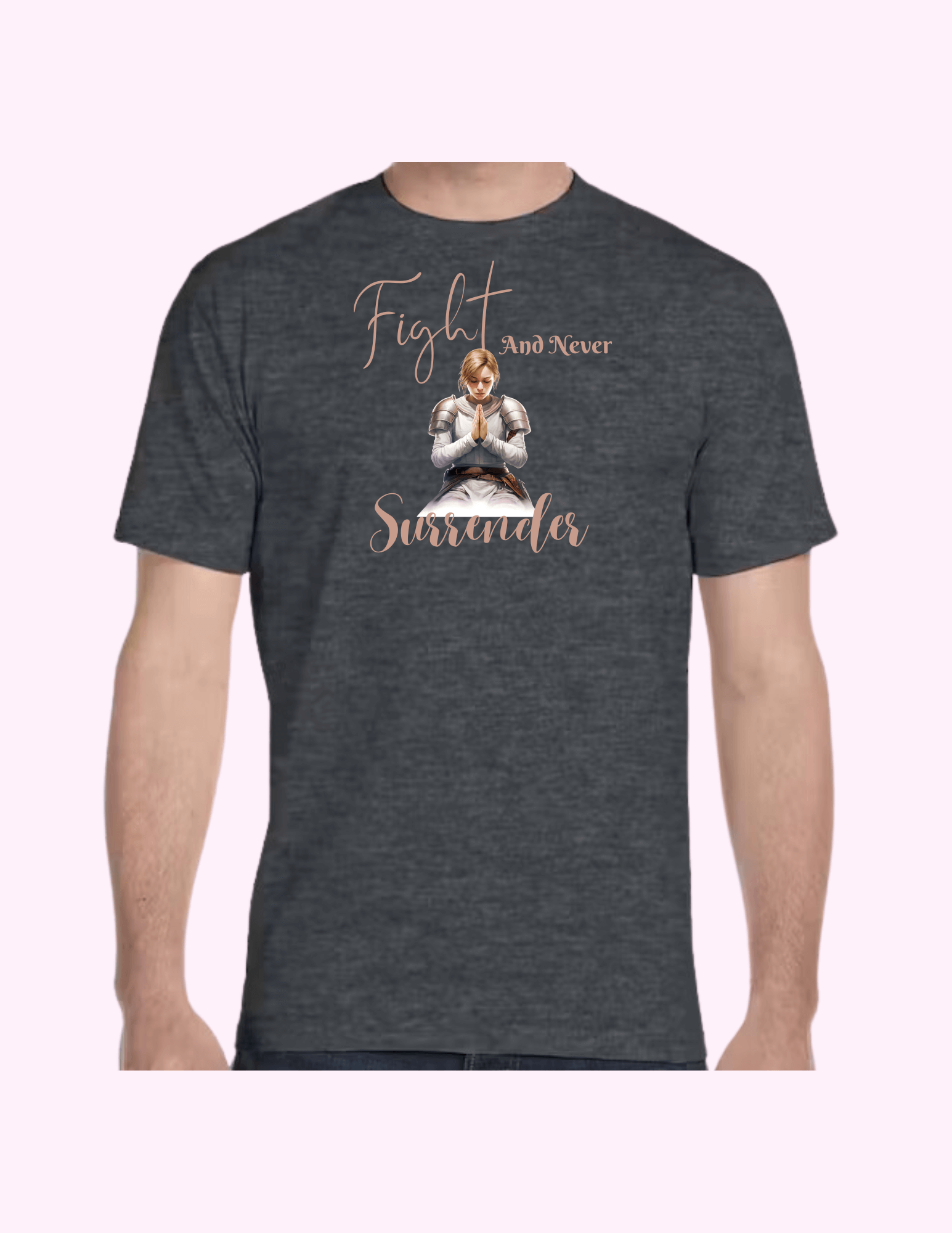 Fight And Never Surrender (Woman) - Adult T-Shirt featuring unique artwork, perfect for personal style and expression.