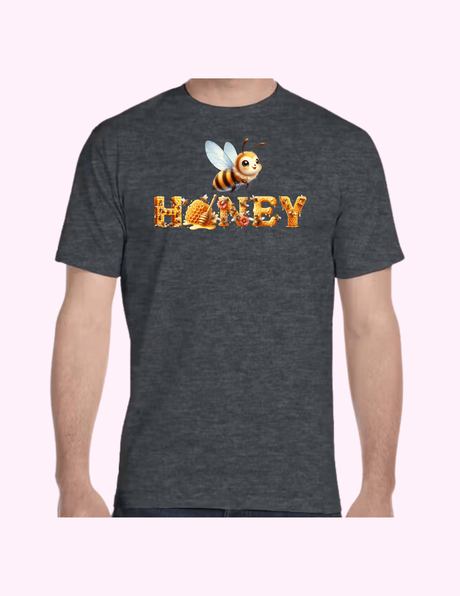 Honey - Adult T-Shirt featuring unique artwork, perfect for personal style and expression.