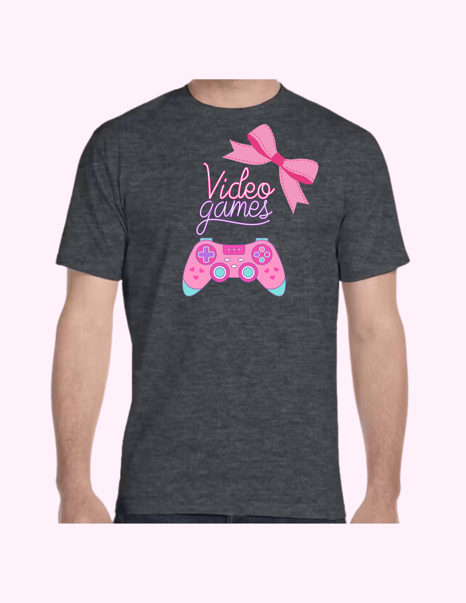 Video Game (Pink) - Adult T-Shirt featuring unique artwork, perfect for personal style and expression.