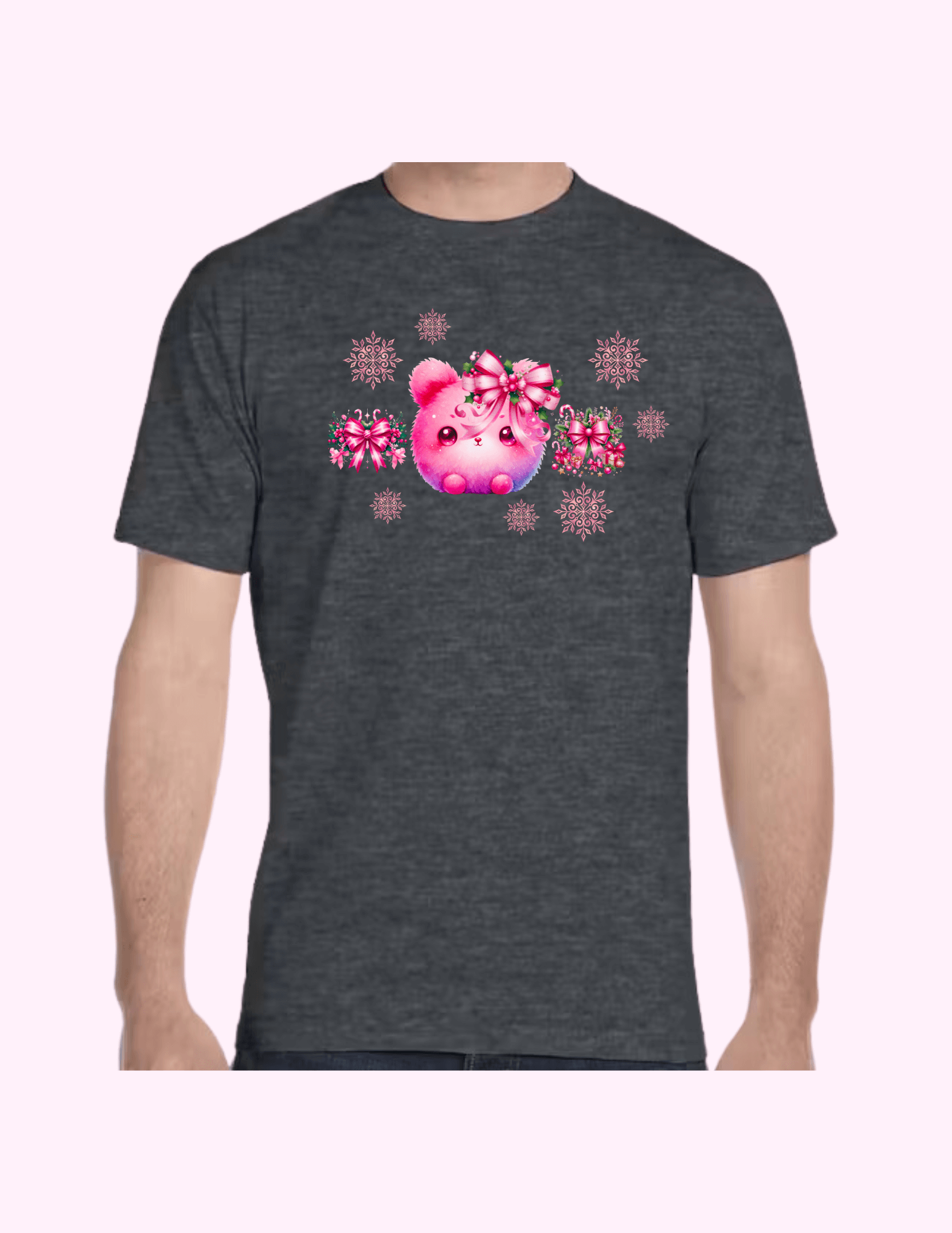 Fluffy Winter Bunny - Adult T-Shirt featuring unique artwork, perfect for personal style and expression.
