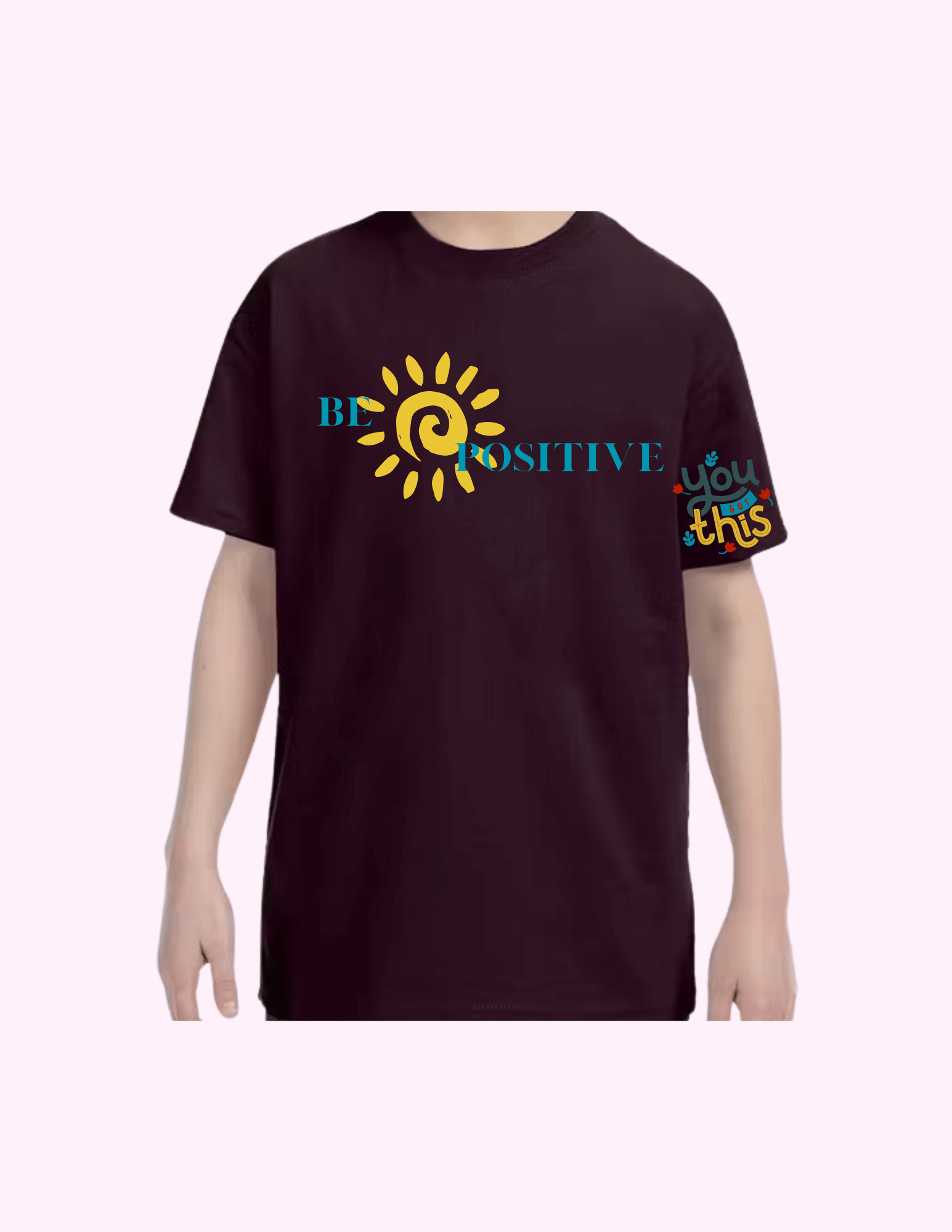 Be Positive - Kids T-Shirt featuring unique artwork, perfect for personal style and expression.