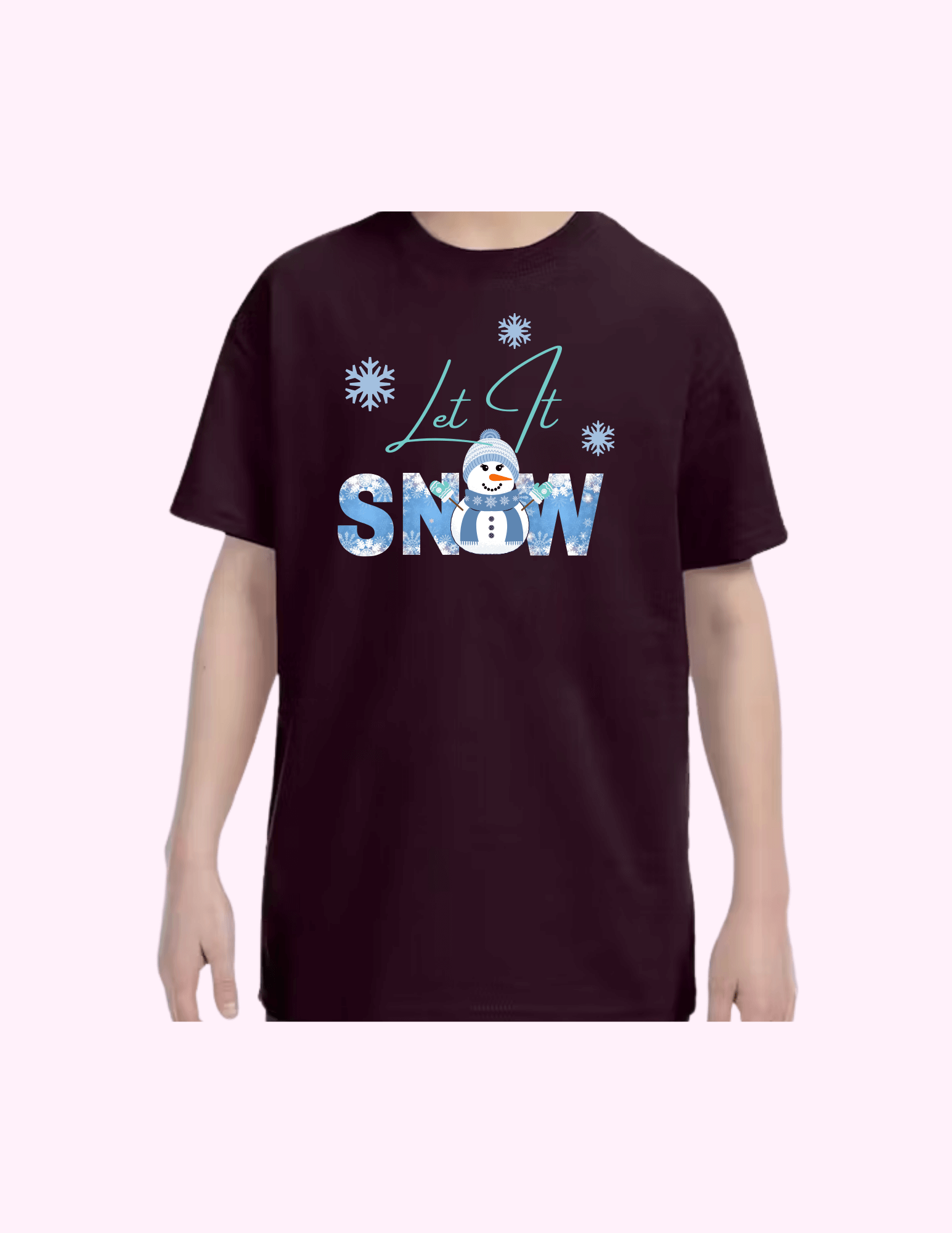 Let It Snow (Blue) - Kids T-Shirt featuring unique artwork, perfect for personal style and expression.