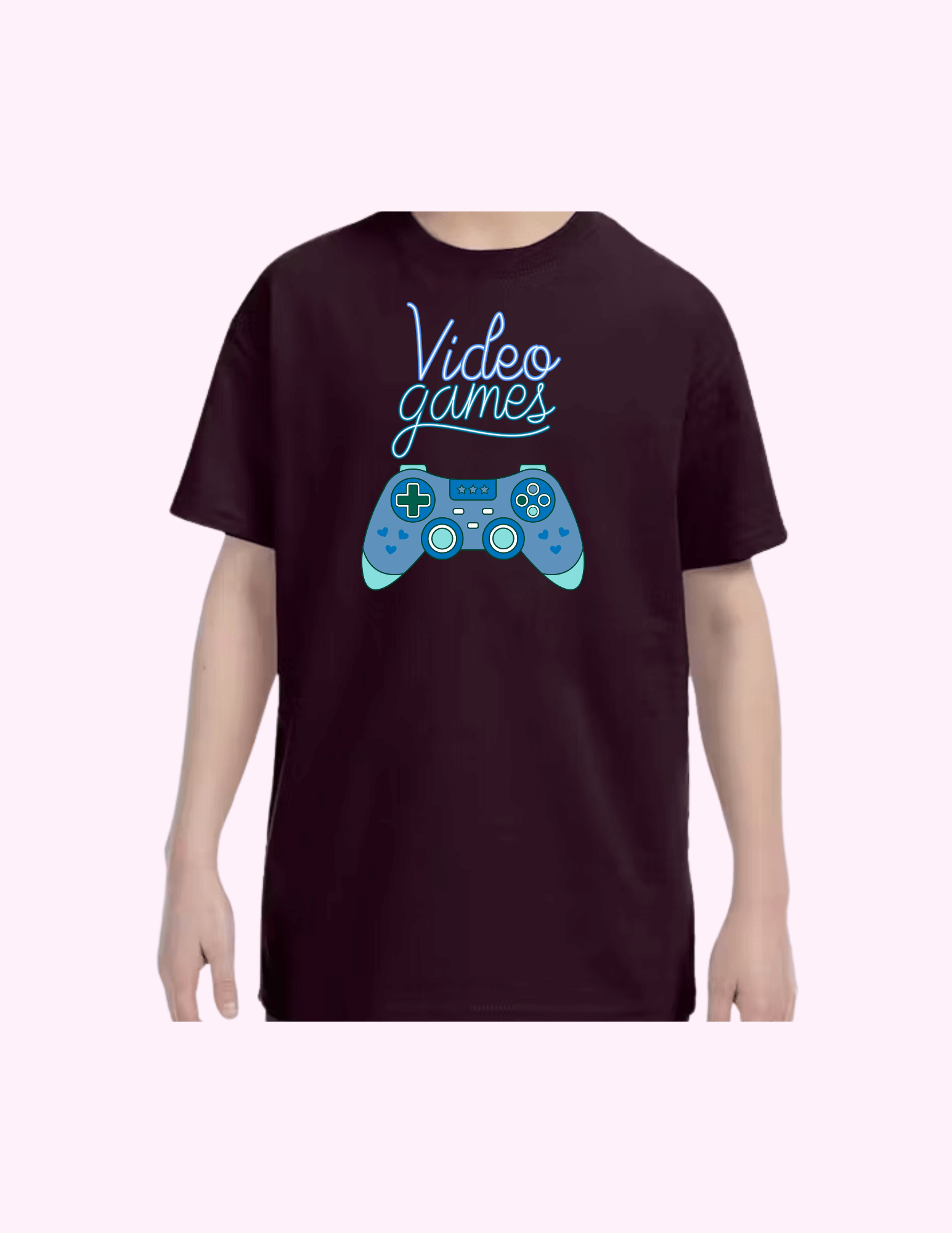 Video Games (Blue) - Kids T-Shirt featuring unique artwork, perfect for personal style and expression.