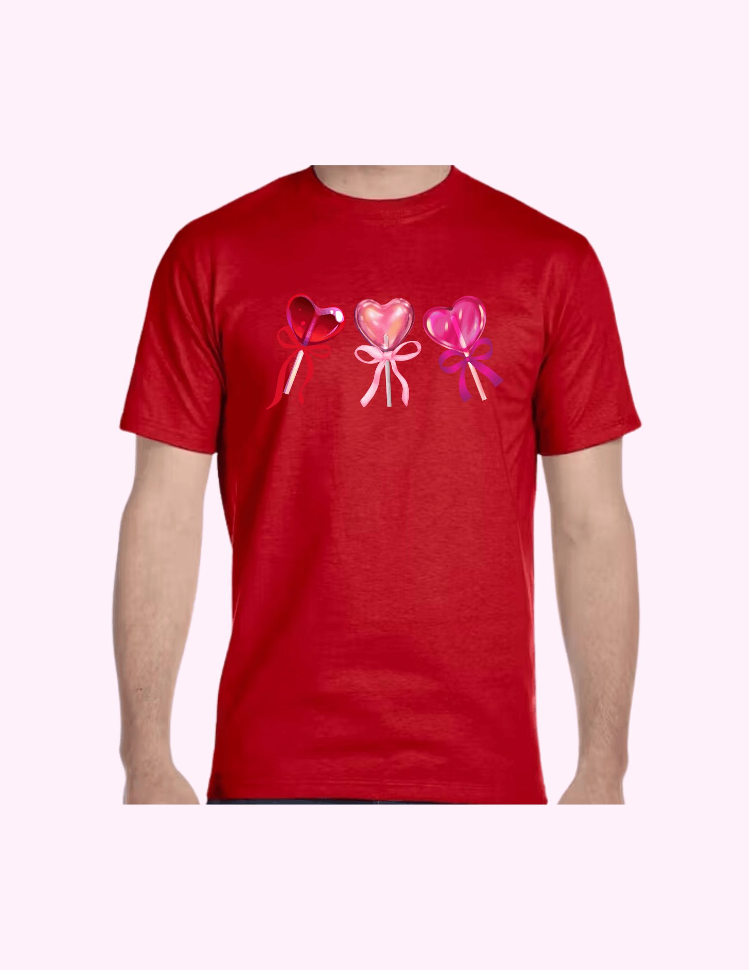 Lollypop Hearts - Adult T-Shirt featuring unique artwork, perfect for personal style and expression.