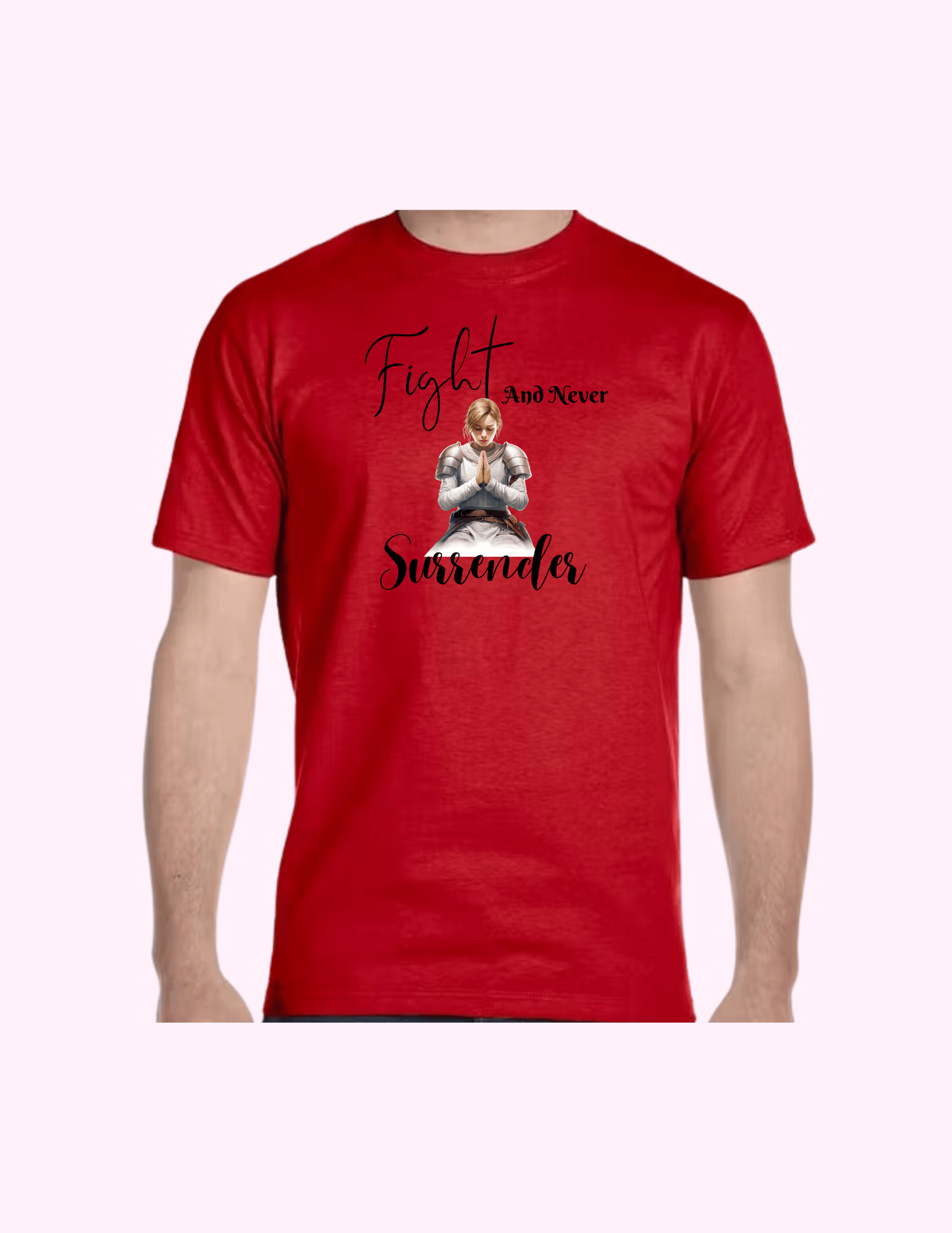 Fight And Never Surrender (Woman) - Adult T-Shirt featuring unique artwork, perfect for personal style and expression.