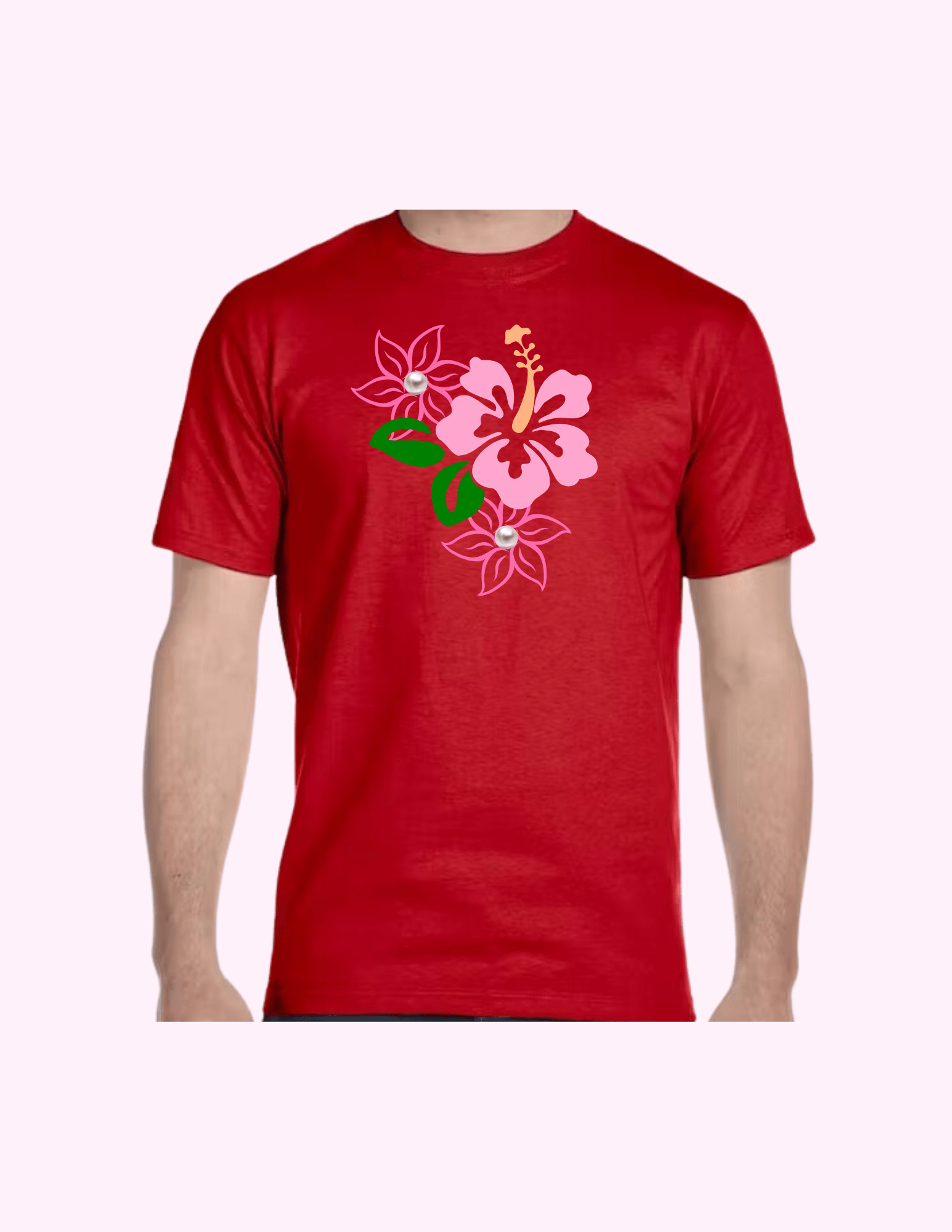 Caribbean Flower - Adult T-Shirt featuring unique artwork, perfect for personal style and expression.