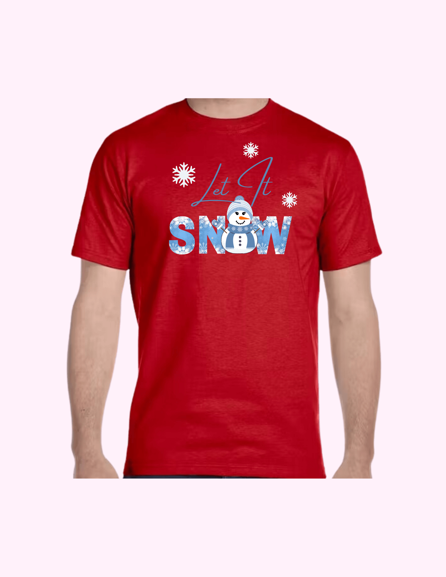 Let It Snow (Blue) - Adult T-Shirt featuring unique artwork, perfect for personal style and expression.