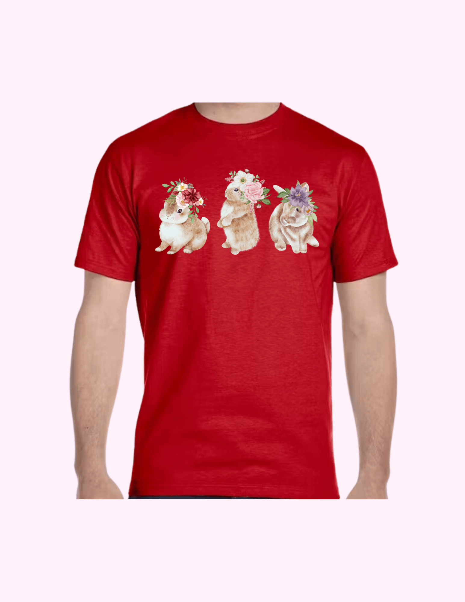 Spring Bunnies - Adult T-Shirt featuring unique artwork, perfect for personal style and expression.