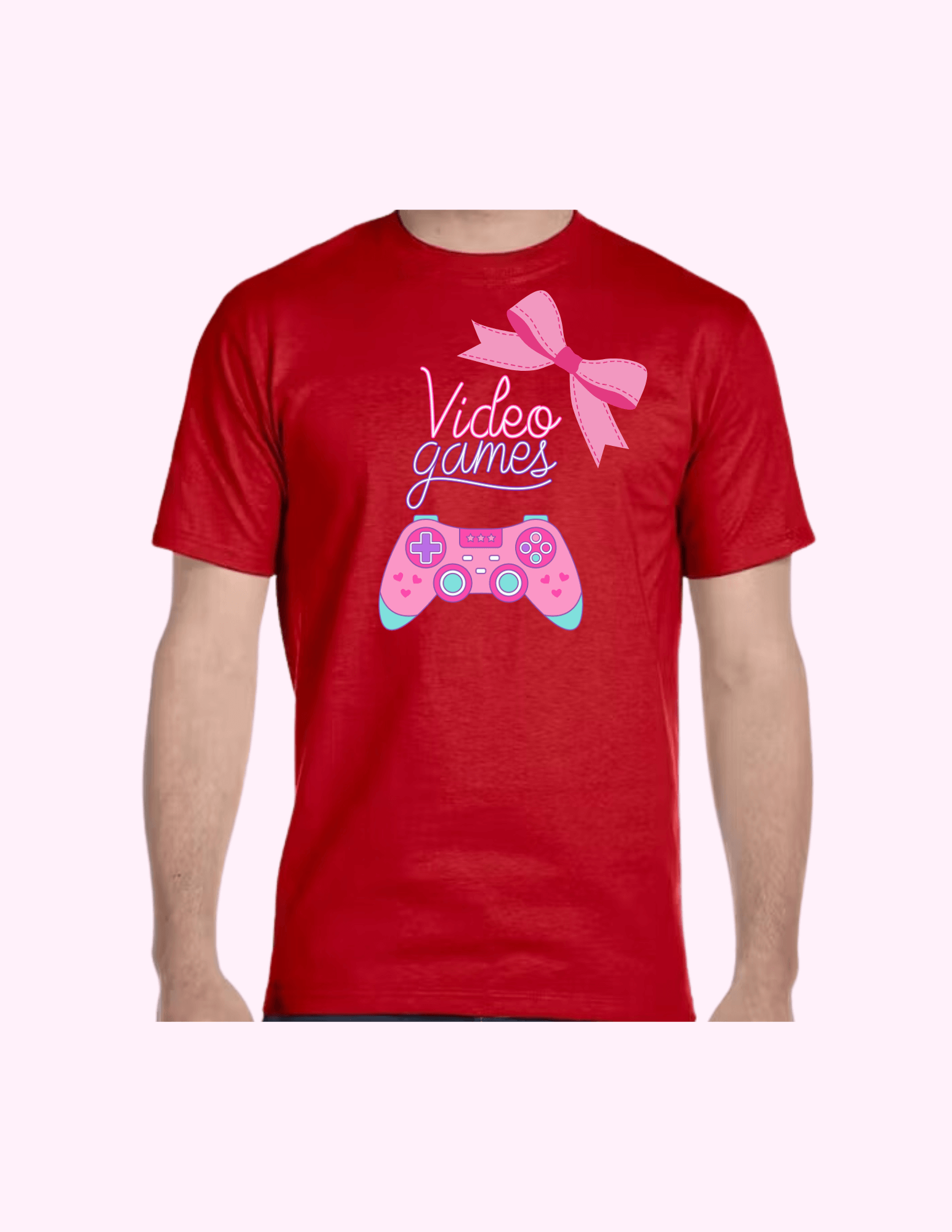 Video Game (Pink) - Adult T-Shirt featuring unique artwork, perfect for personal style and expression.