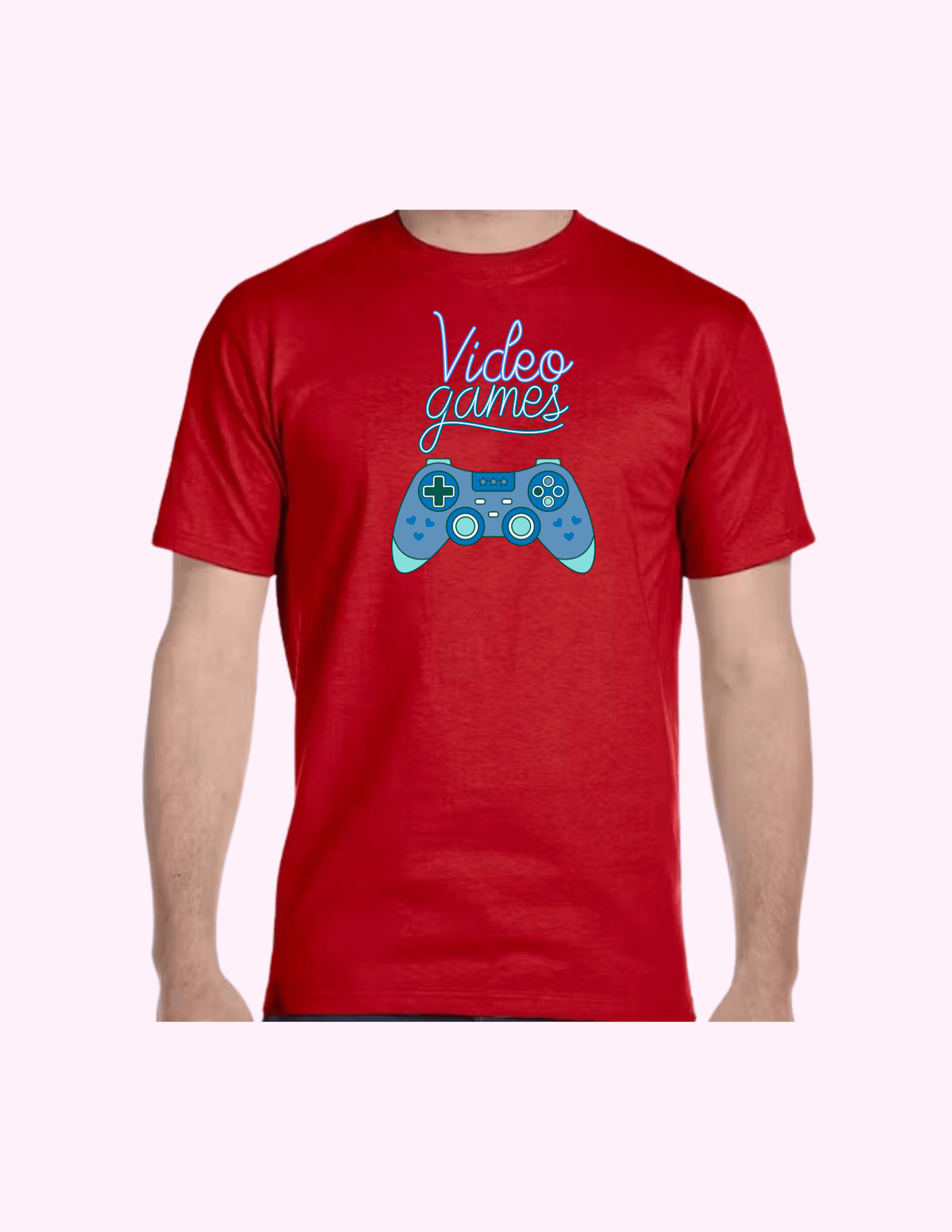 Video Game (Blue) - Adult T-Shirt featuring unique artwork, perfect for personal style and expression.
