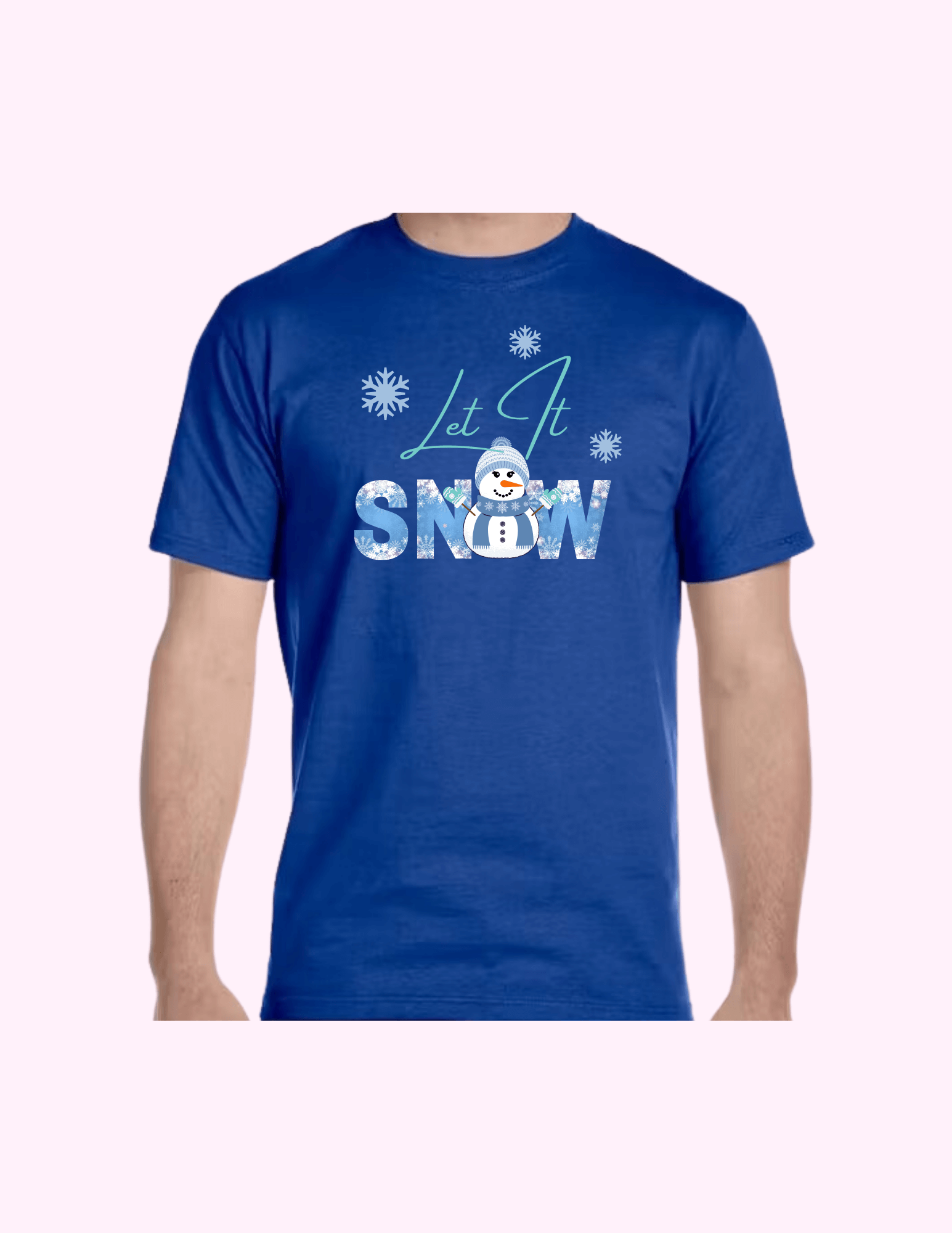 Let It Snow (Blue) - Adult T-Shirt featuring unique artwork, perfect for personal style and expression.