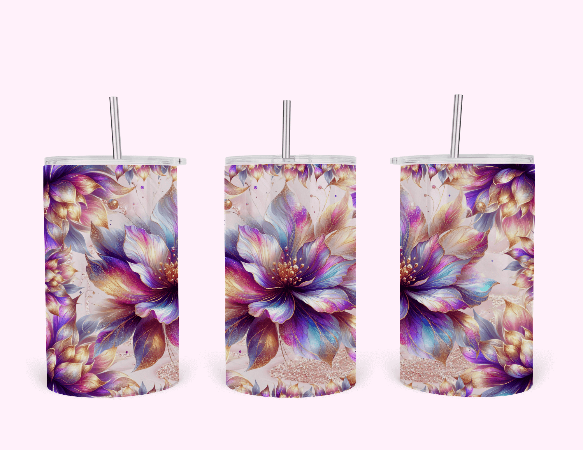 Dream Flower - 12oz Tumbler featuring unique artwork, perfect for personal style and expression.