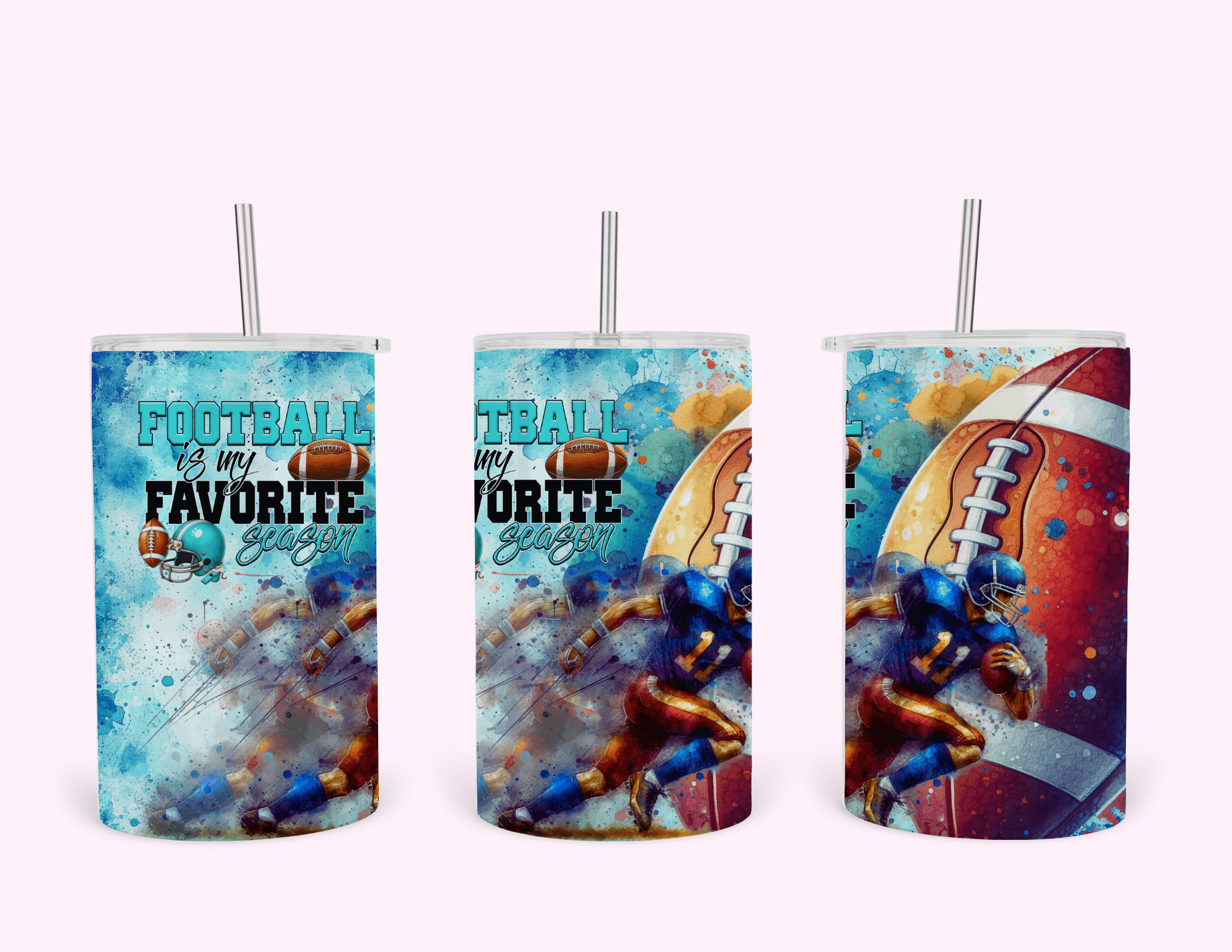 Football - 12oz Tumbler featuring unique artwork, perfect for personal style and expression.