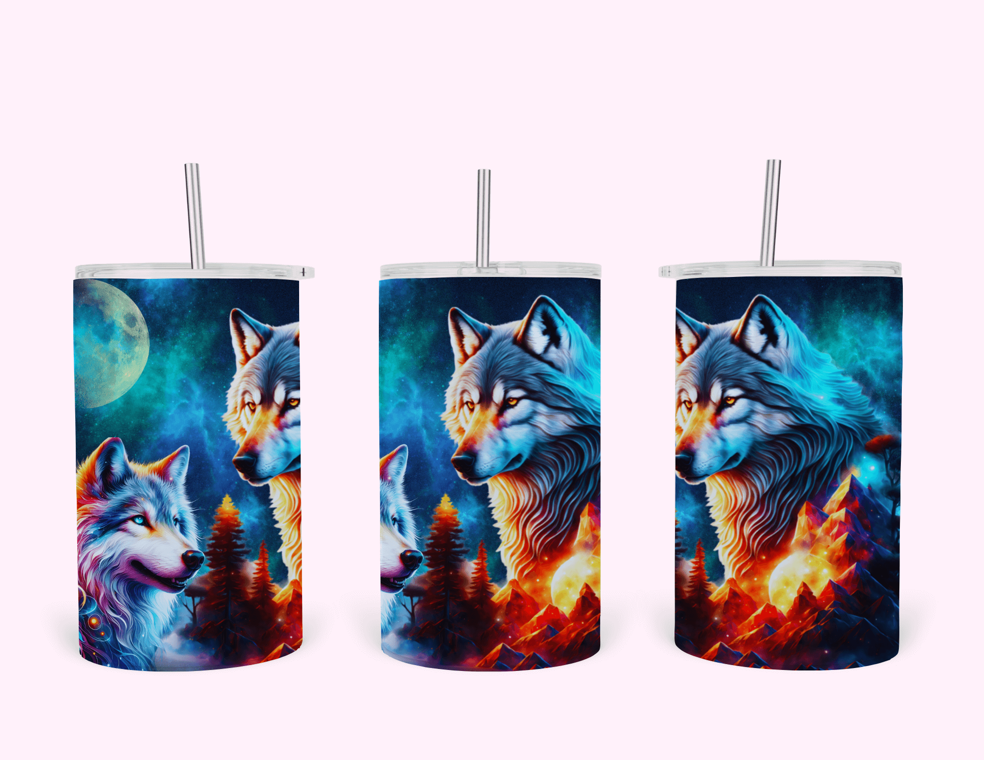 Wolfs - 12oz Tumbler featuring unique artwork, perfect for personal style and expression.